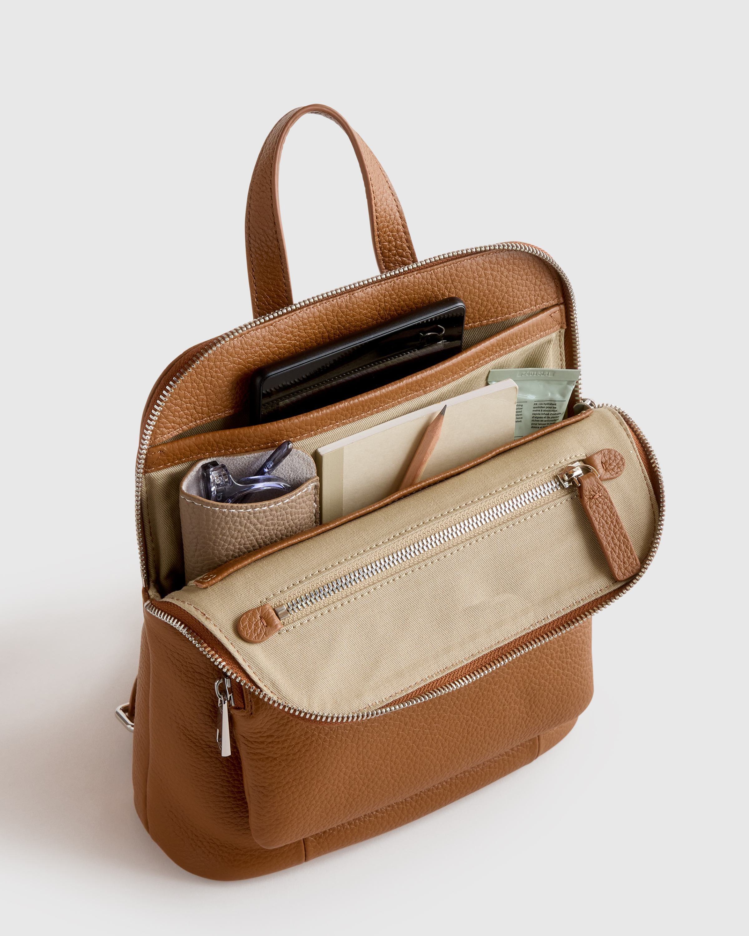 Italian Leather Mini Convertible Backpack — Image 10