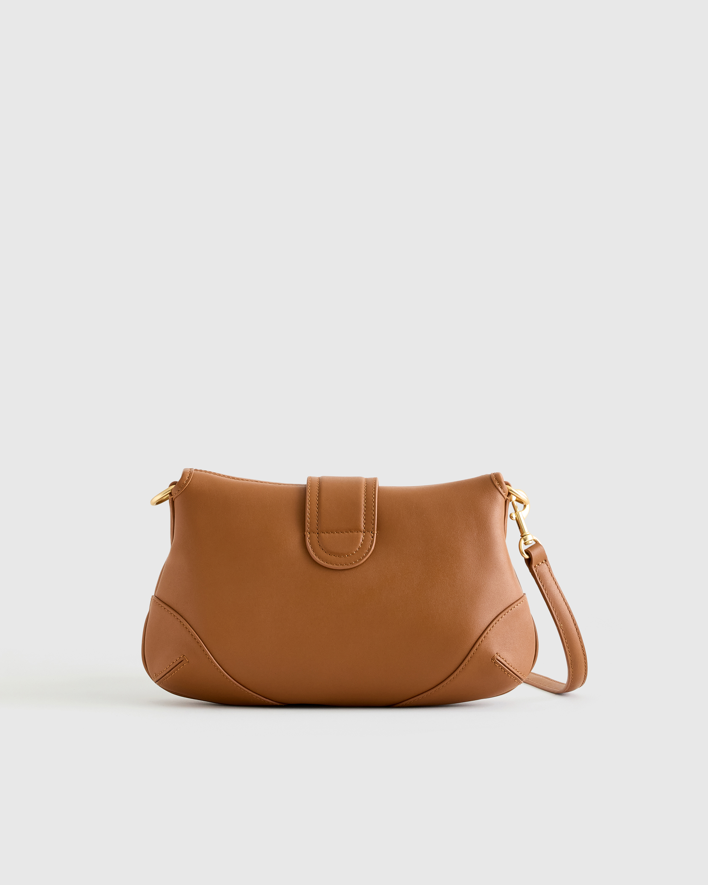 Italian Leather Buckle Detail Shoulder Bag — Image 6