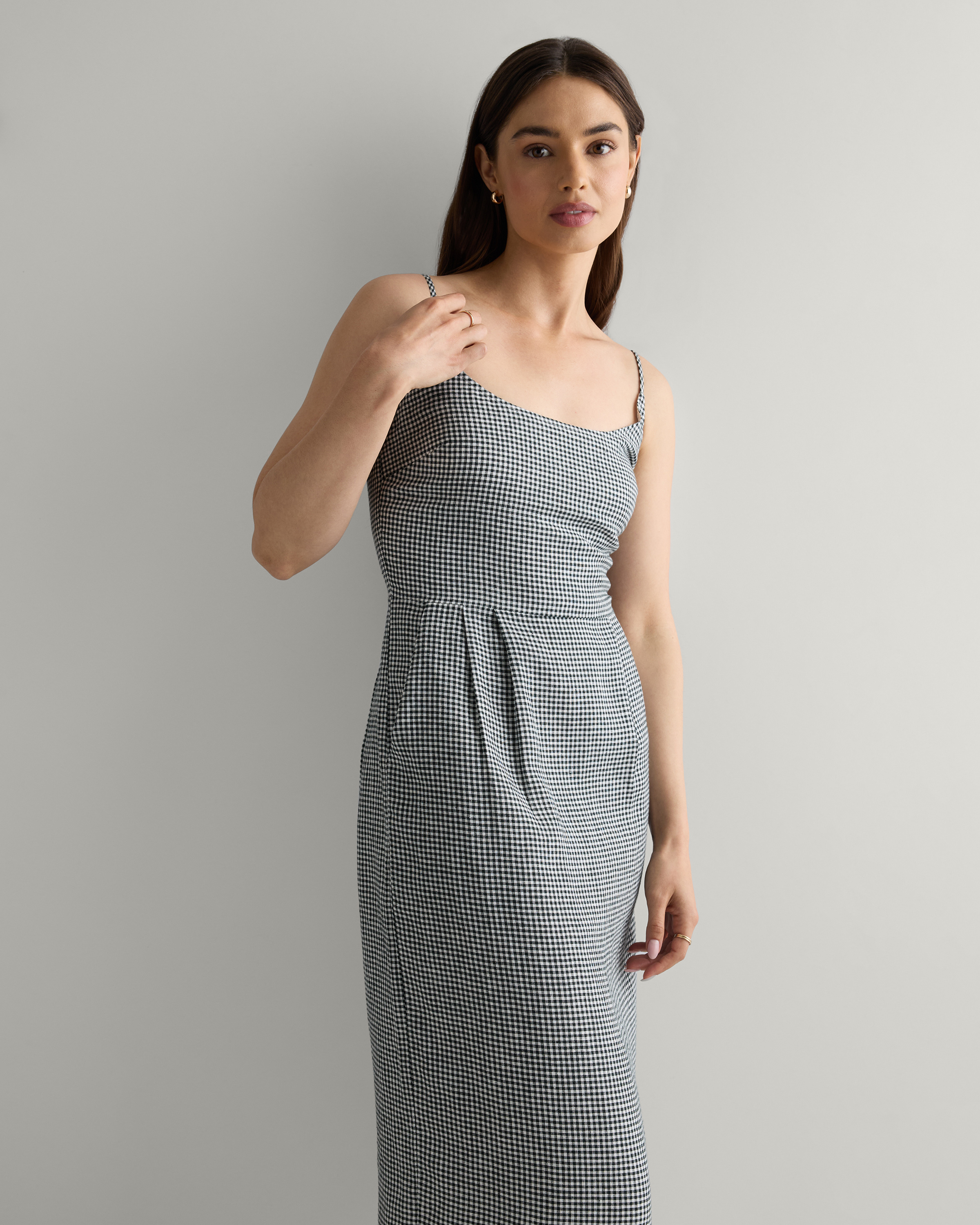 100% European Linen Scoop Neck Midi Dress — Image 16