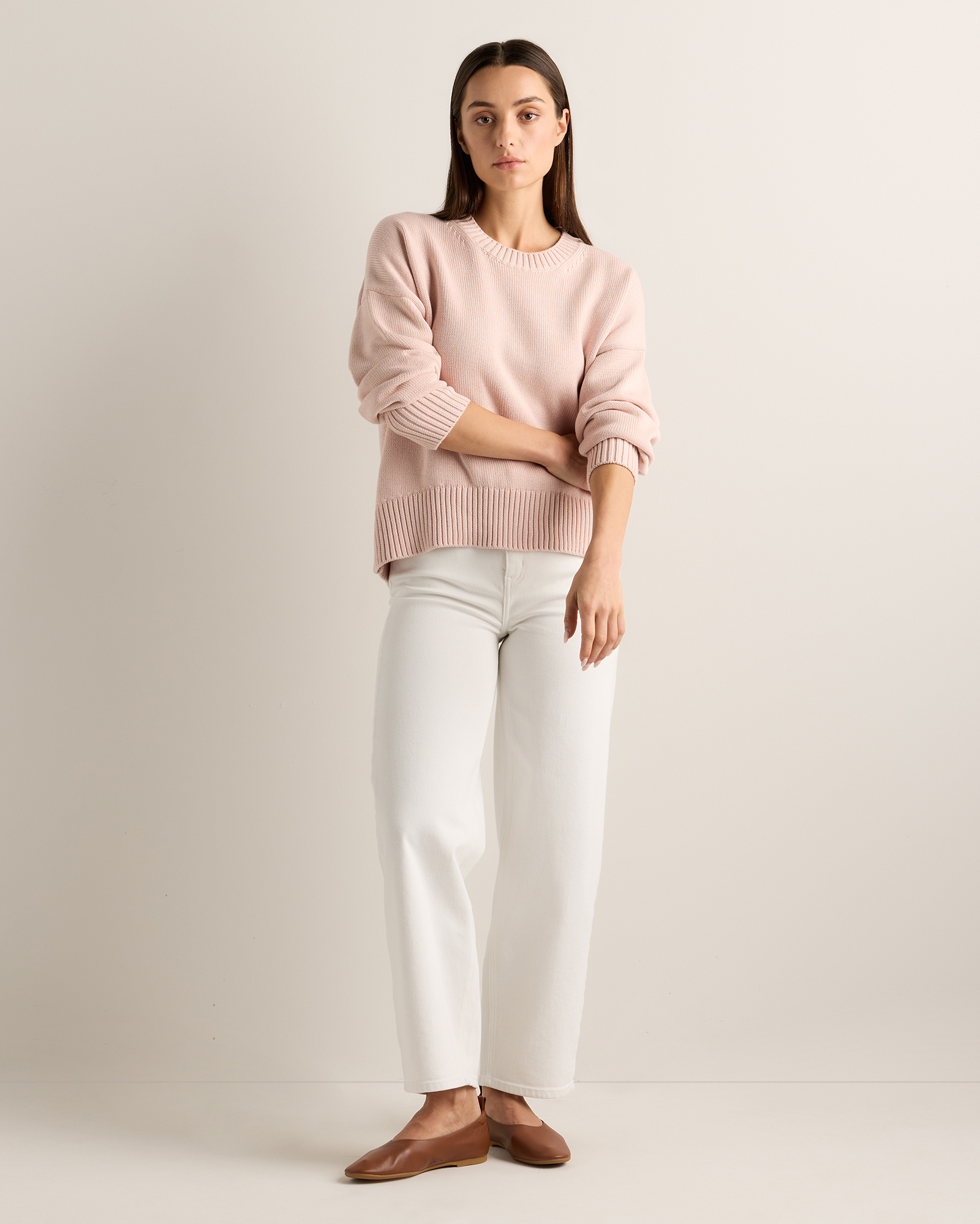 100% Organic Cotton Boyfriend Crew Sweater — Image 50