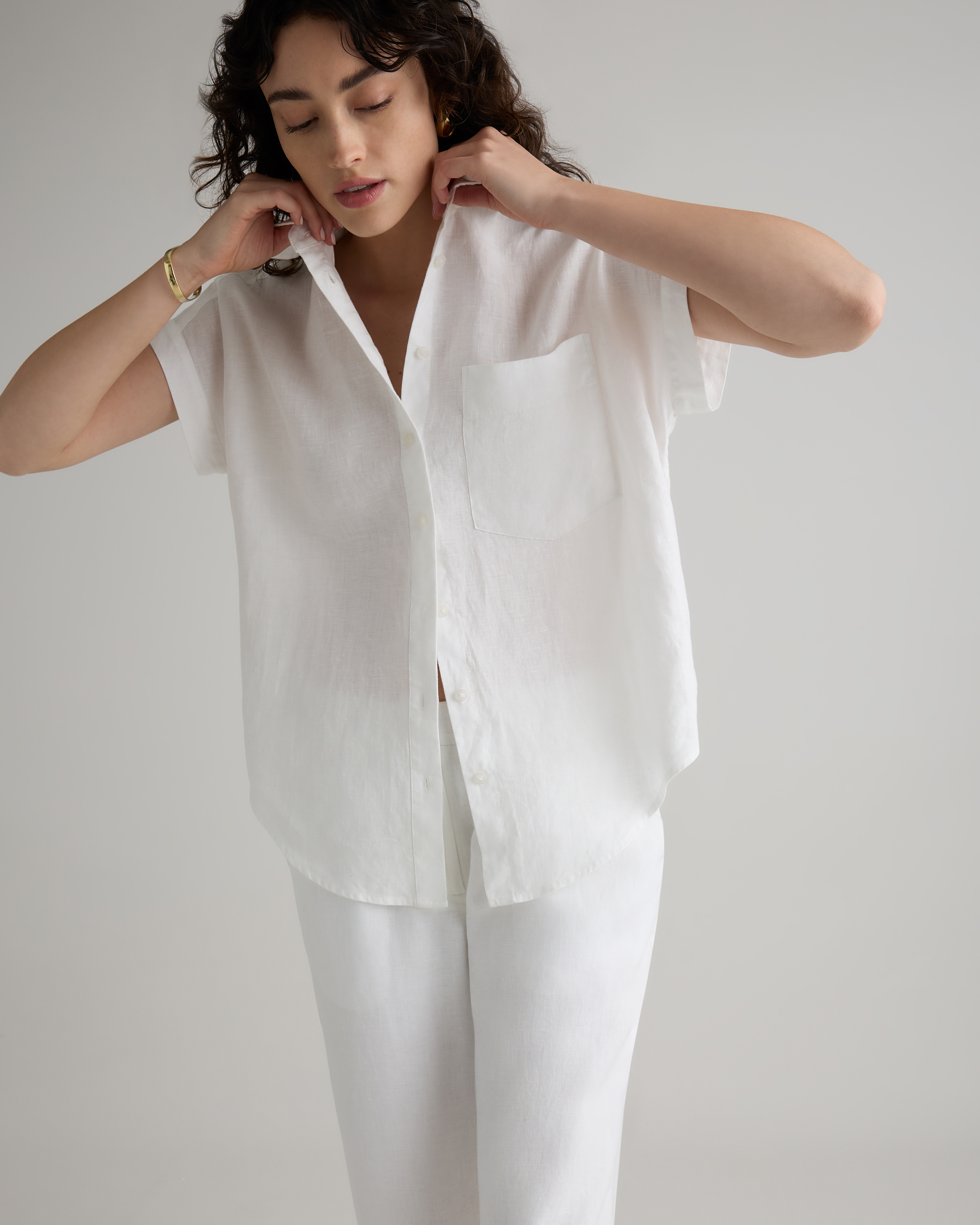 100% European Linen Camp Shirt — Image 14