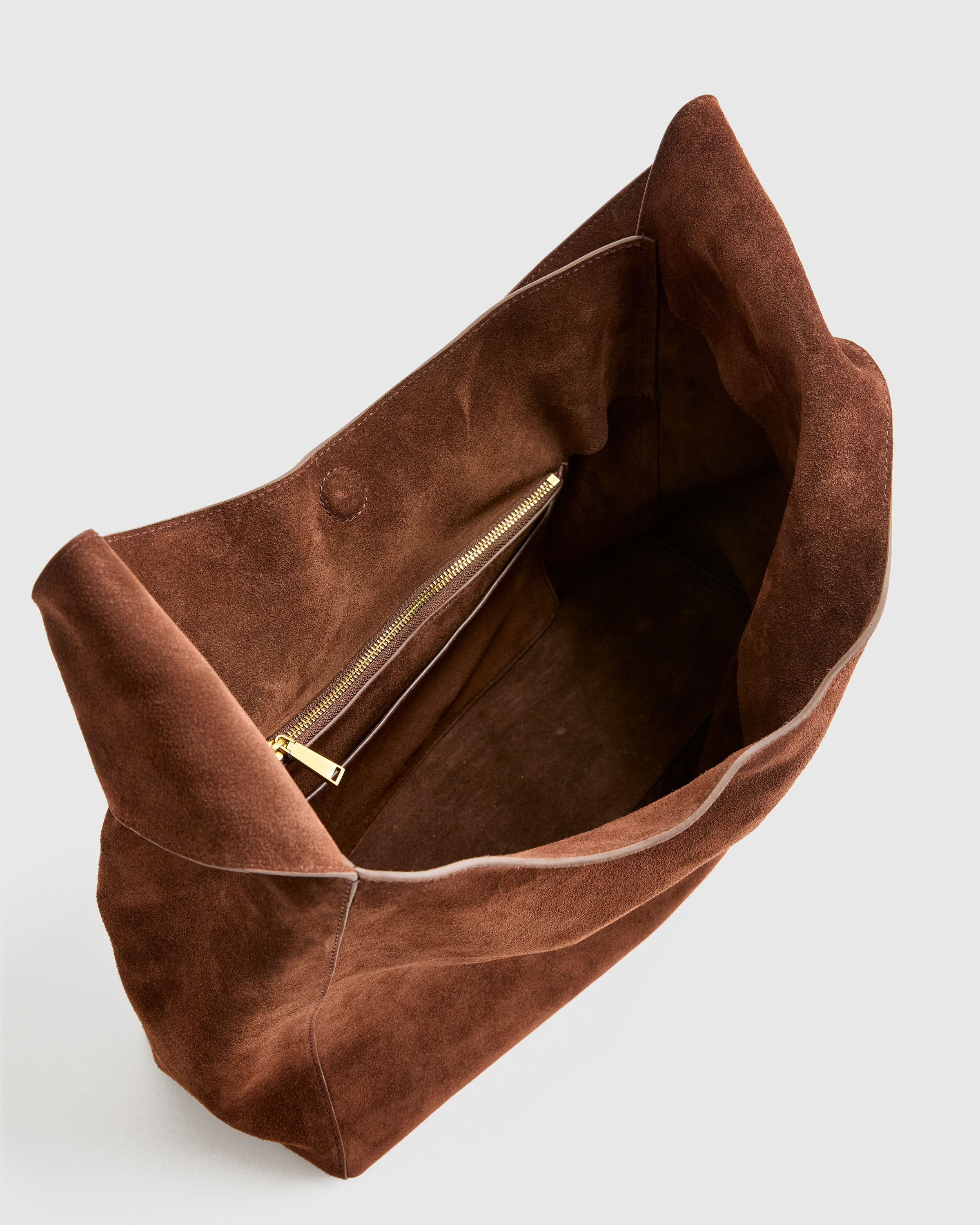 Italian Suede Slouchy Shoulder Bag — Image 15