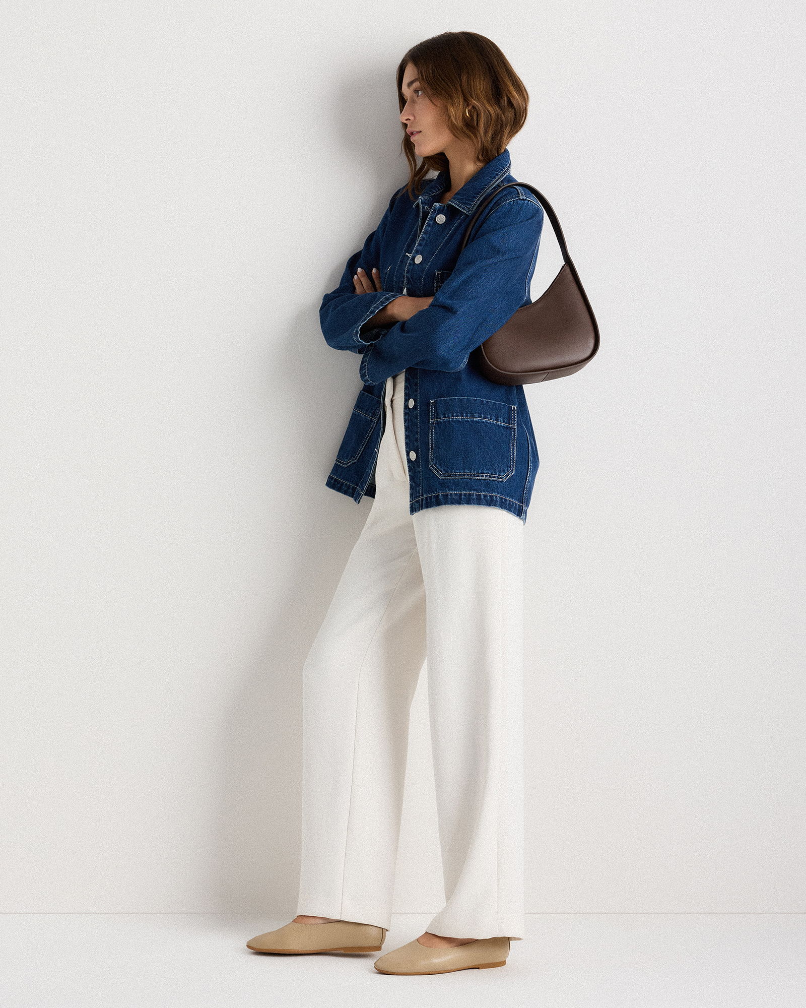 Italian Leather Asymmetrical Mini Shoulder Bag — Image 18