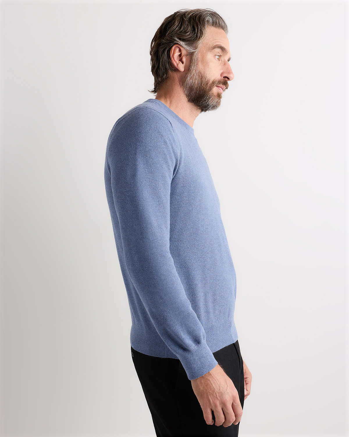 100% Organic Cotton Pique Crewneck Sweater — Image 31