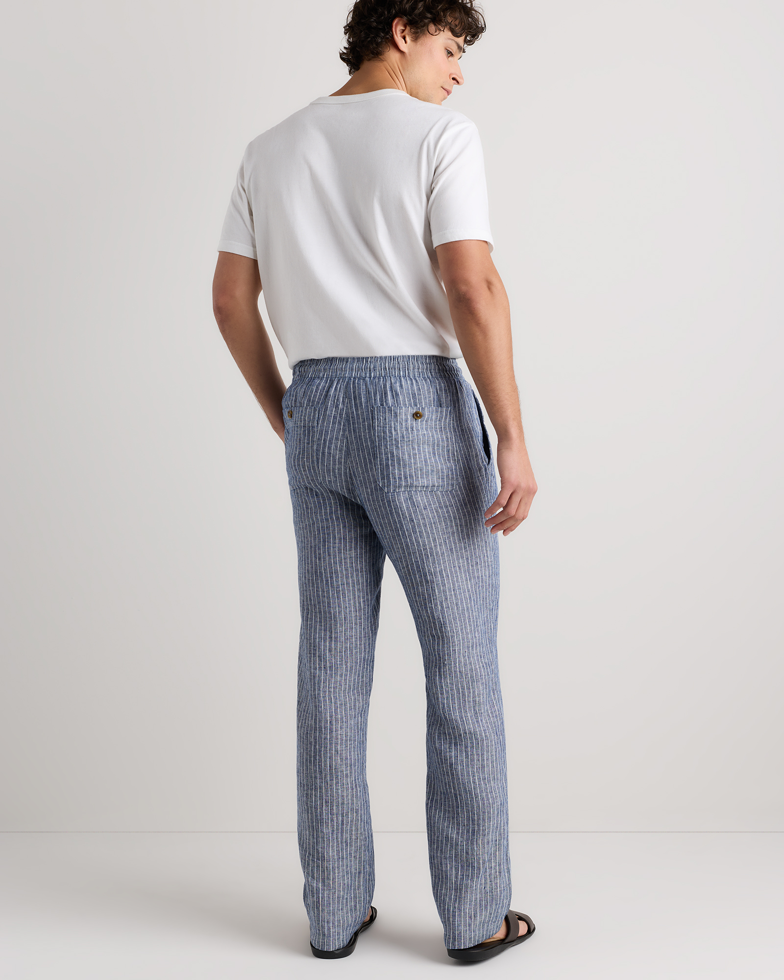 100% European Linen Drawstring Beach Pants — Image 38