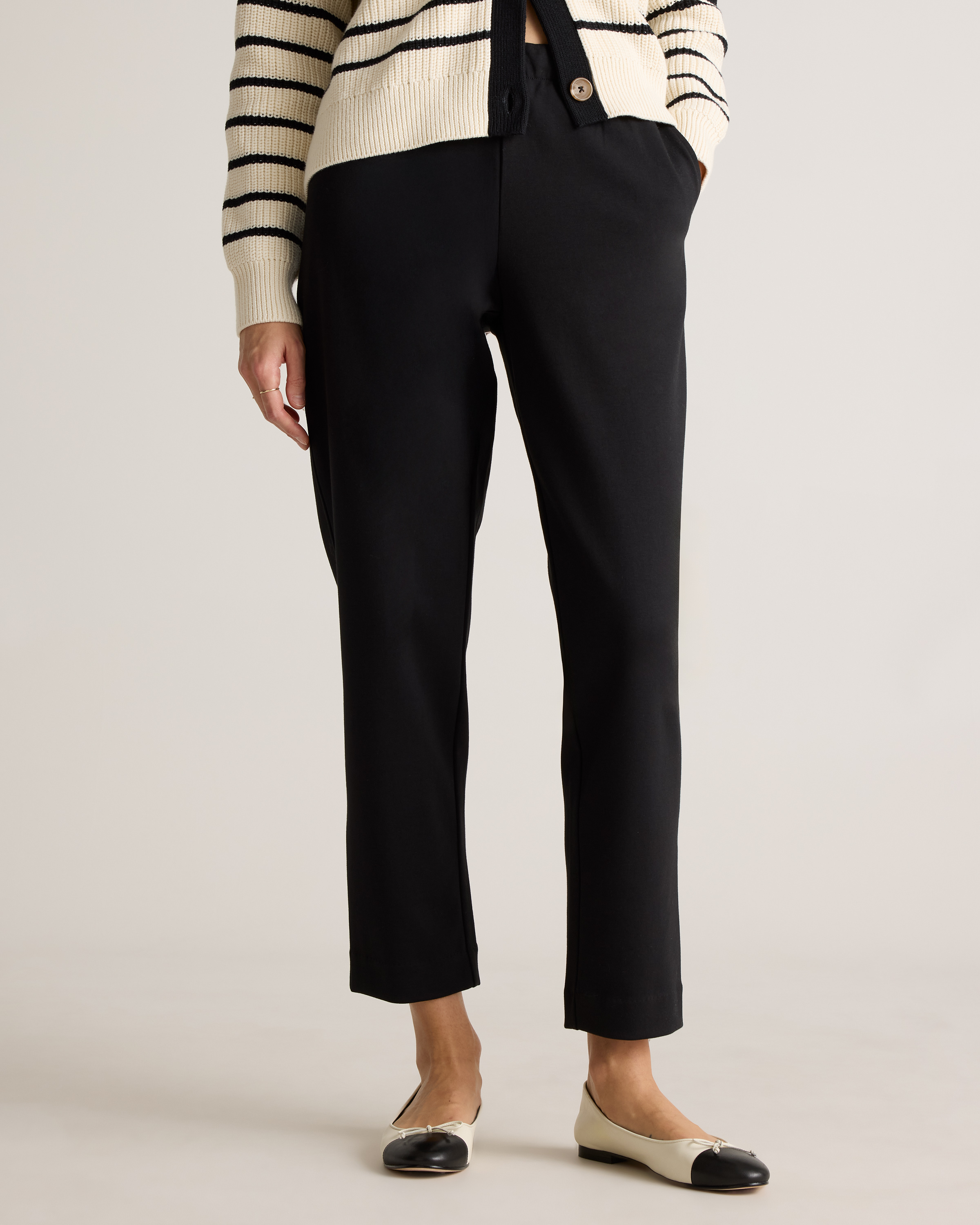 Organic Cotton Double Knit Straight Pants — Image 8
