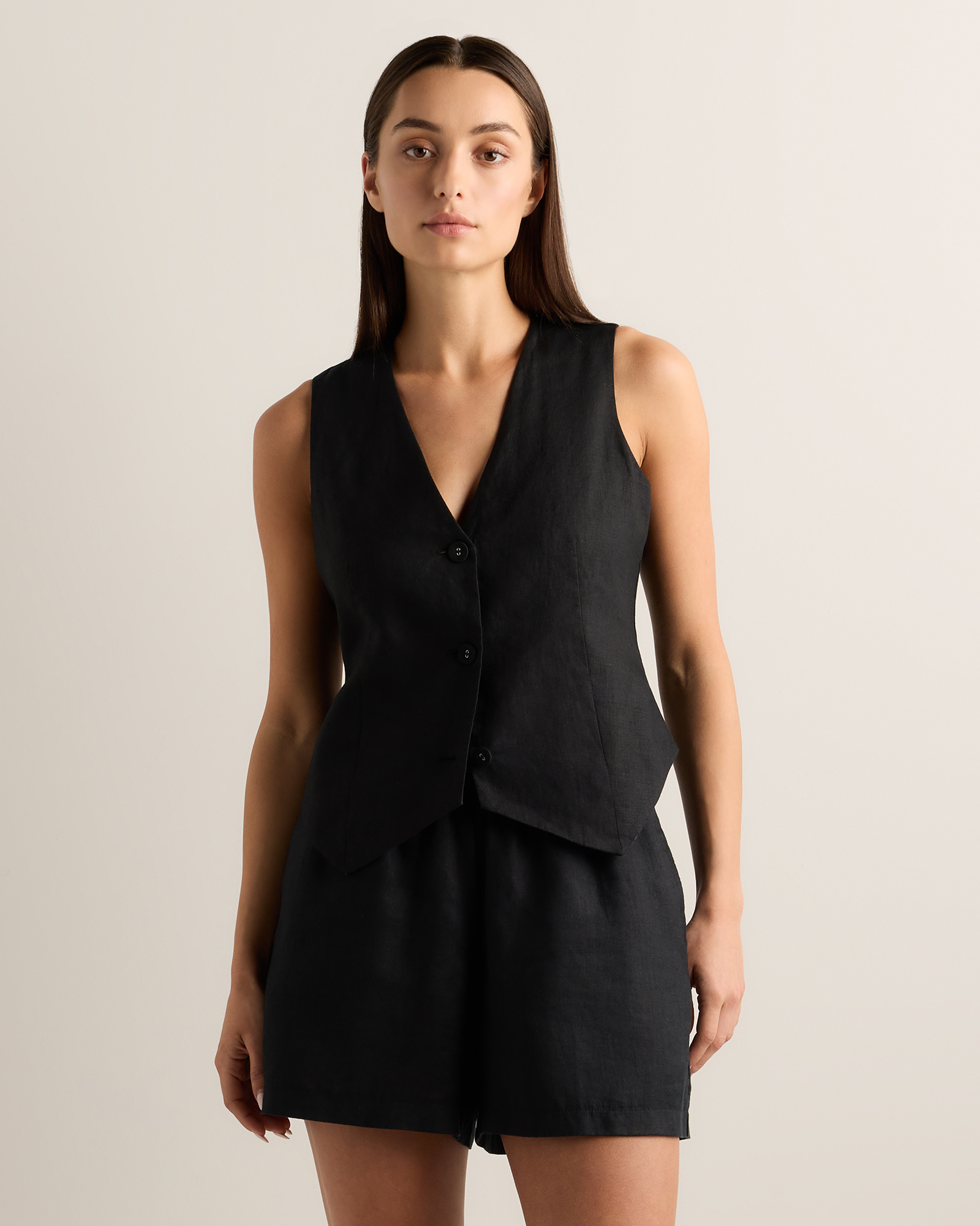 100% European Linen Vest — Image 33