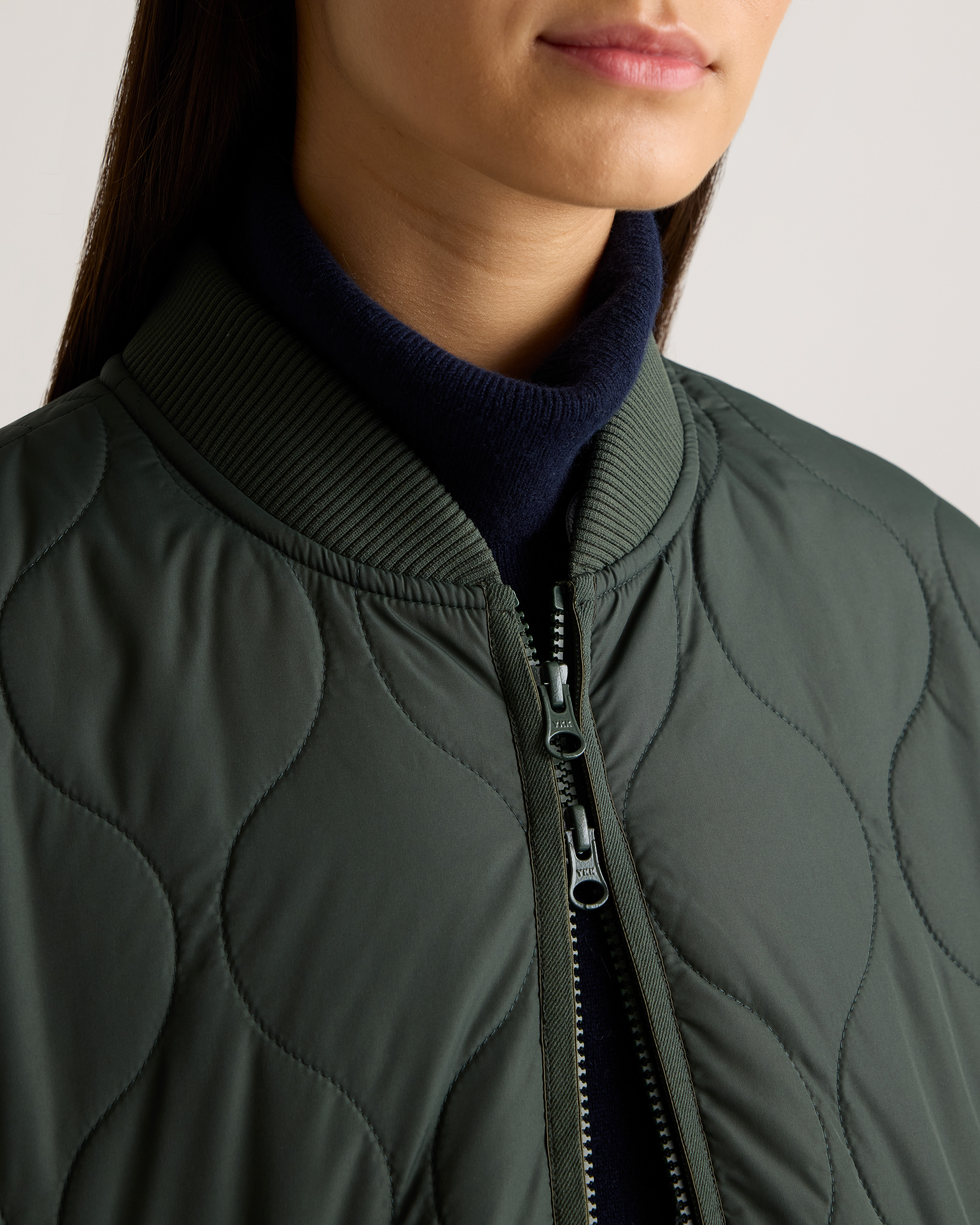 Featherless Quilted Puffer Long Coat — Image 5