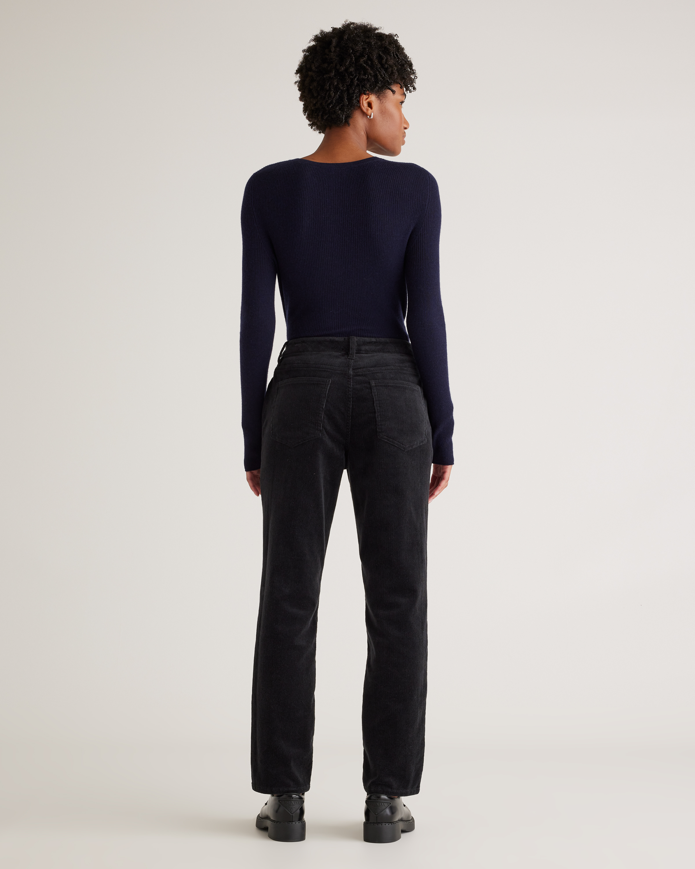 Organic Stretch Corduroy Straight Leg Pants — Image 8