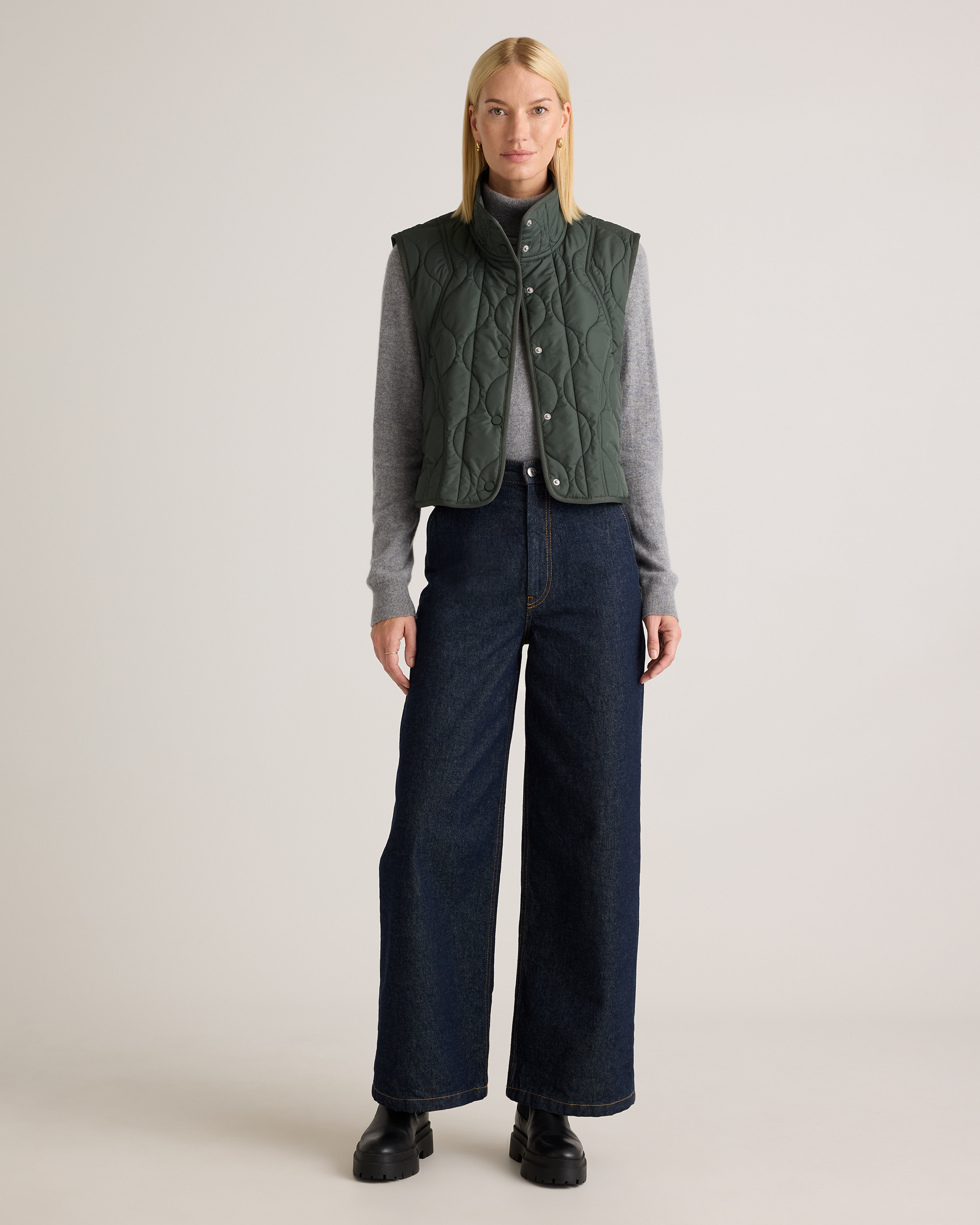 Featherless Quilted Puffer Vest — Image 13
