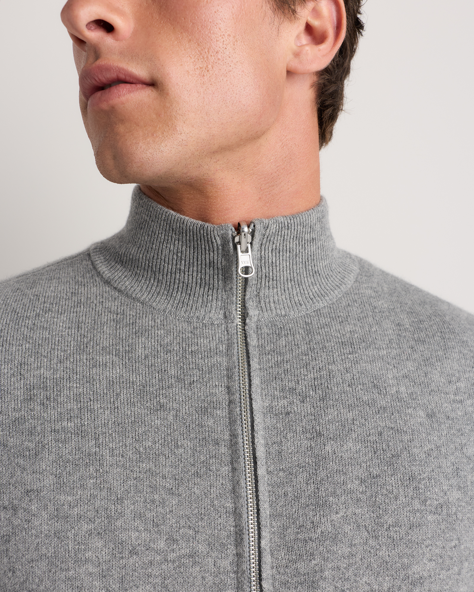 100% Reversible Cashmere Full Zip Sweater — Image 3