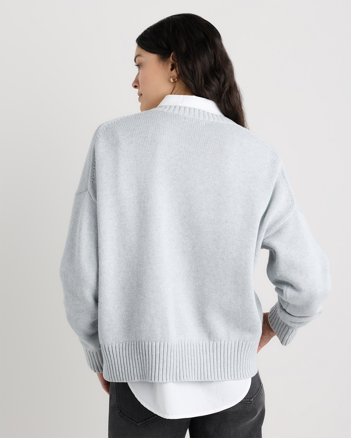 100% Organic Cotton Boyfriend Crew Sweater — Image 63