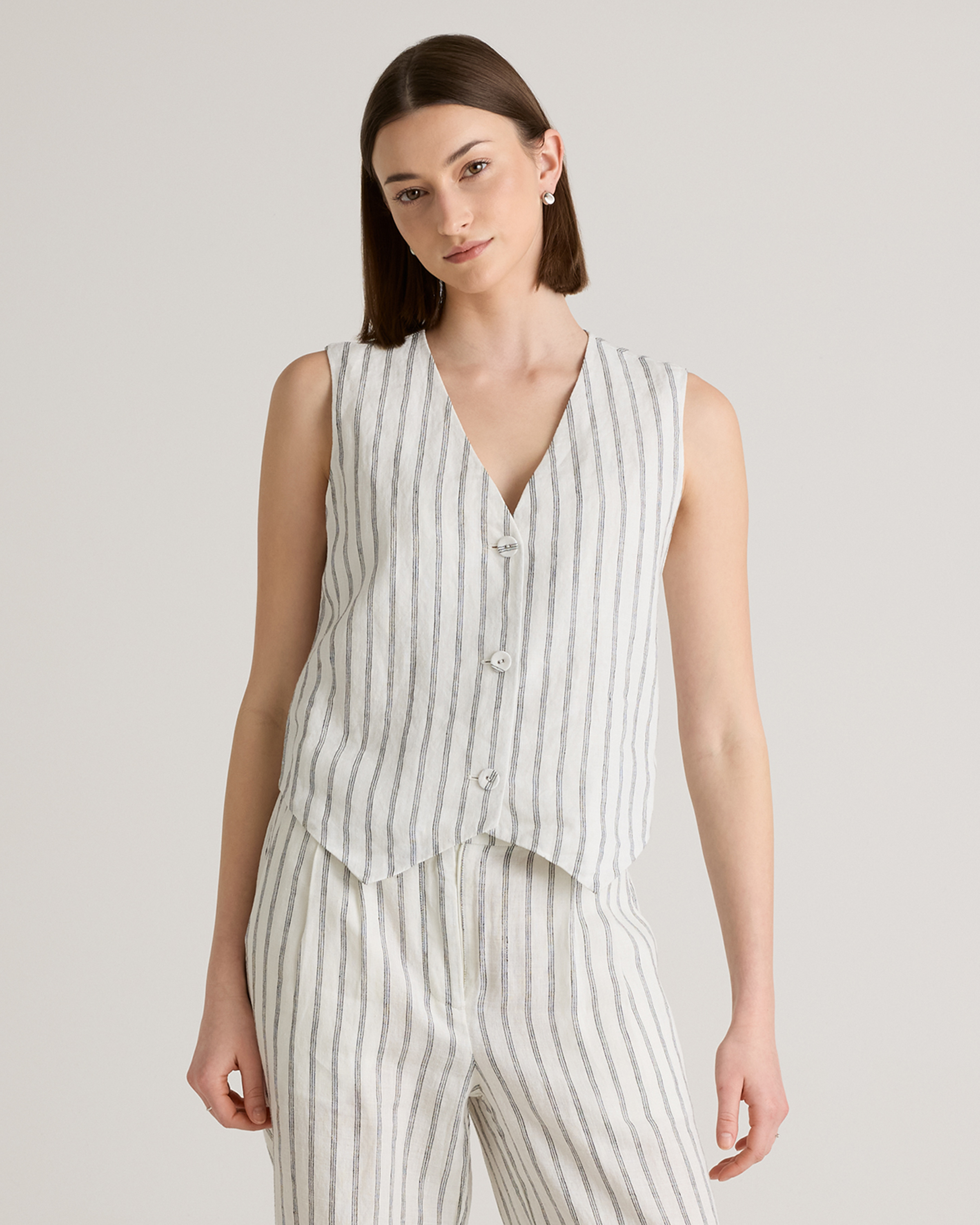 100% European Linen Vest — Image 7