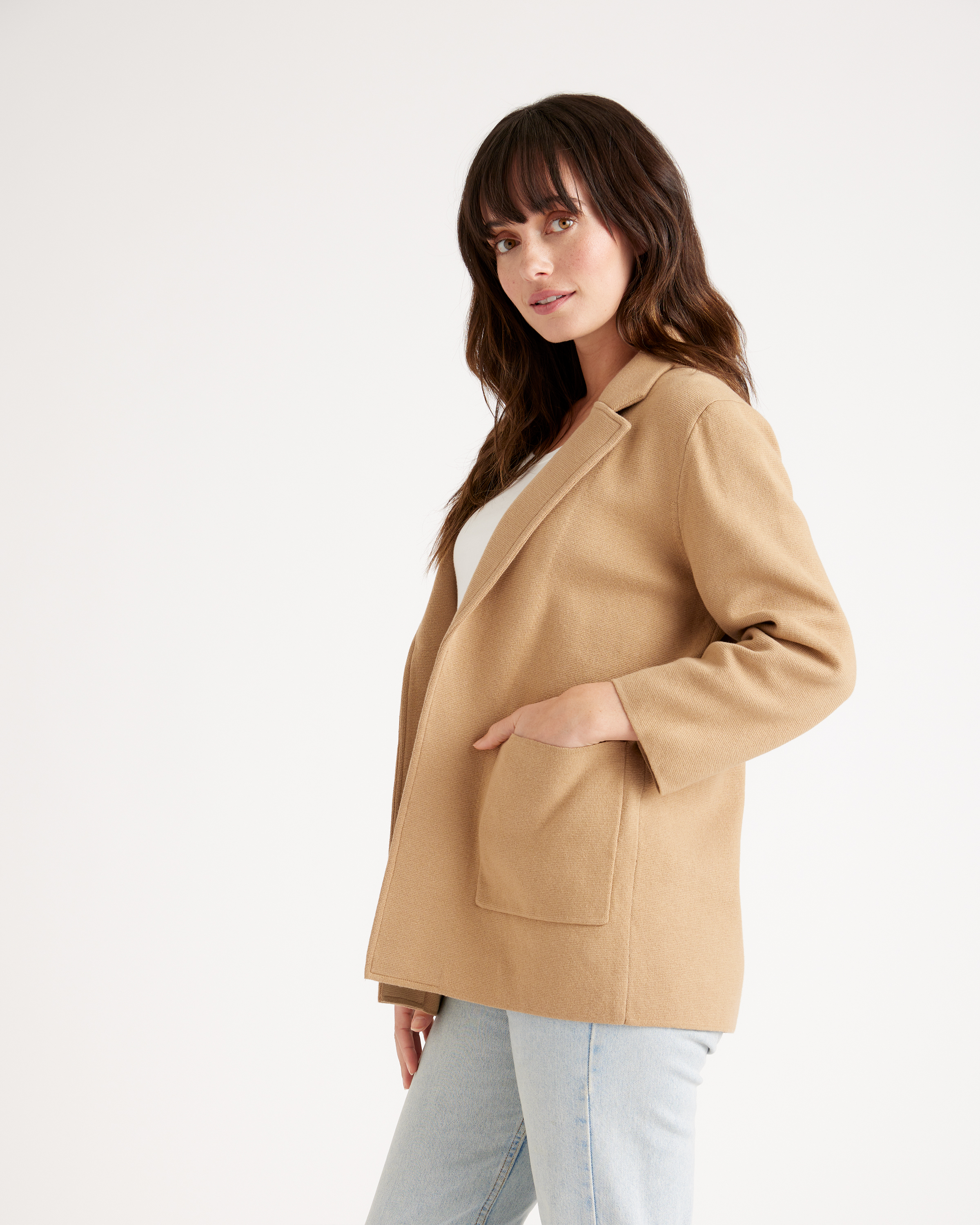 100% Organic Cotton Knit Blazer — Image 6