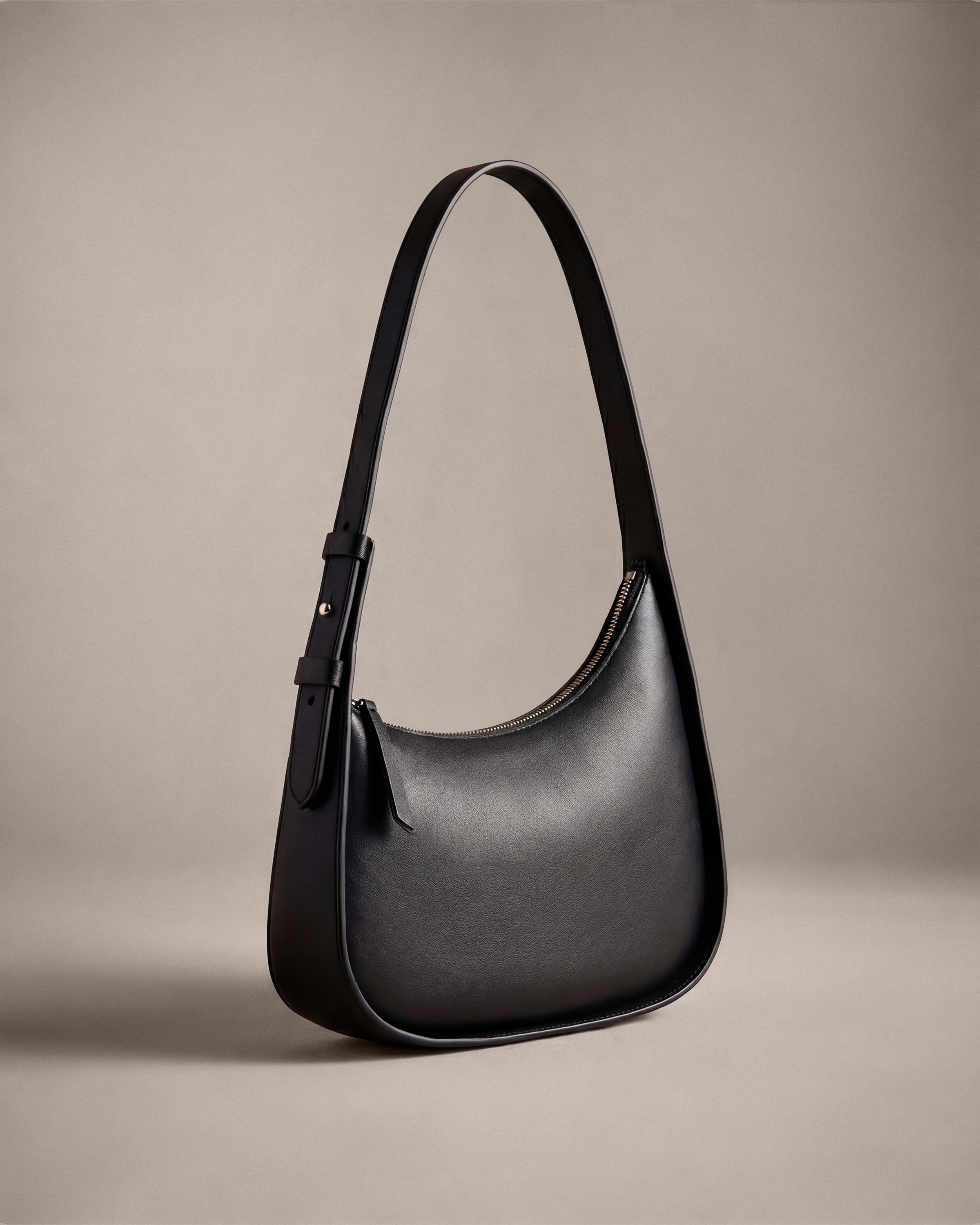 Italian Leather Asymmetrical Mini Shoulder Bag — Image 7