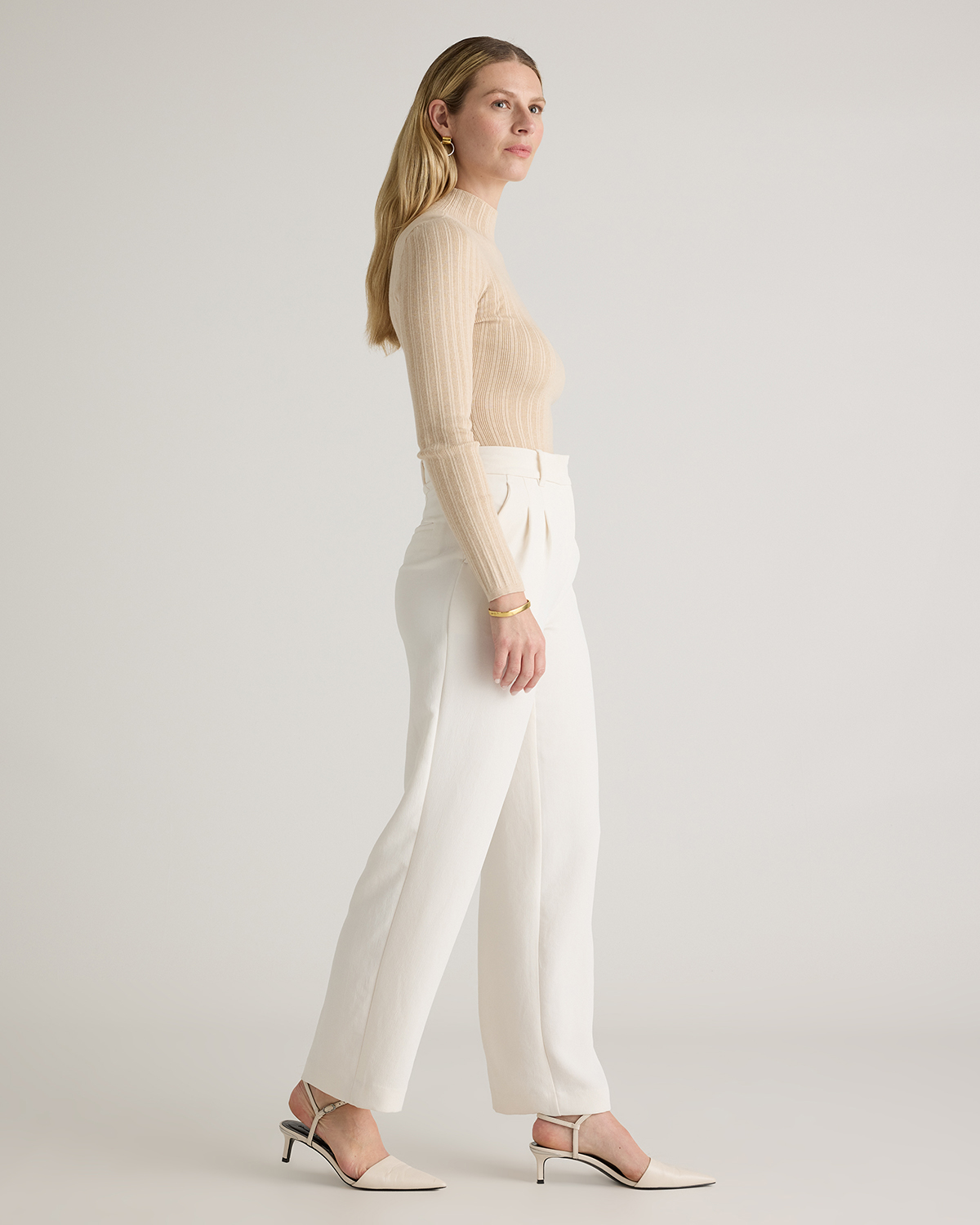 Cotton Cashmere Ribbed Turtleneck Bodysuit — Image 20