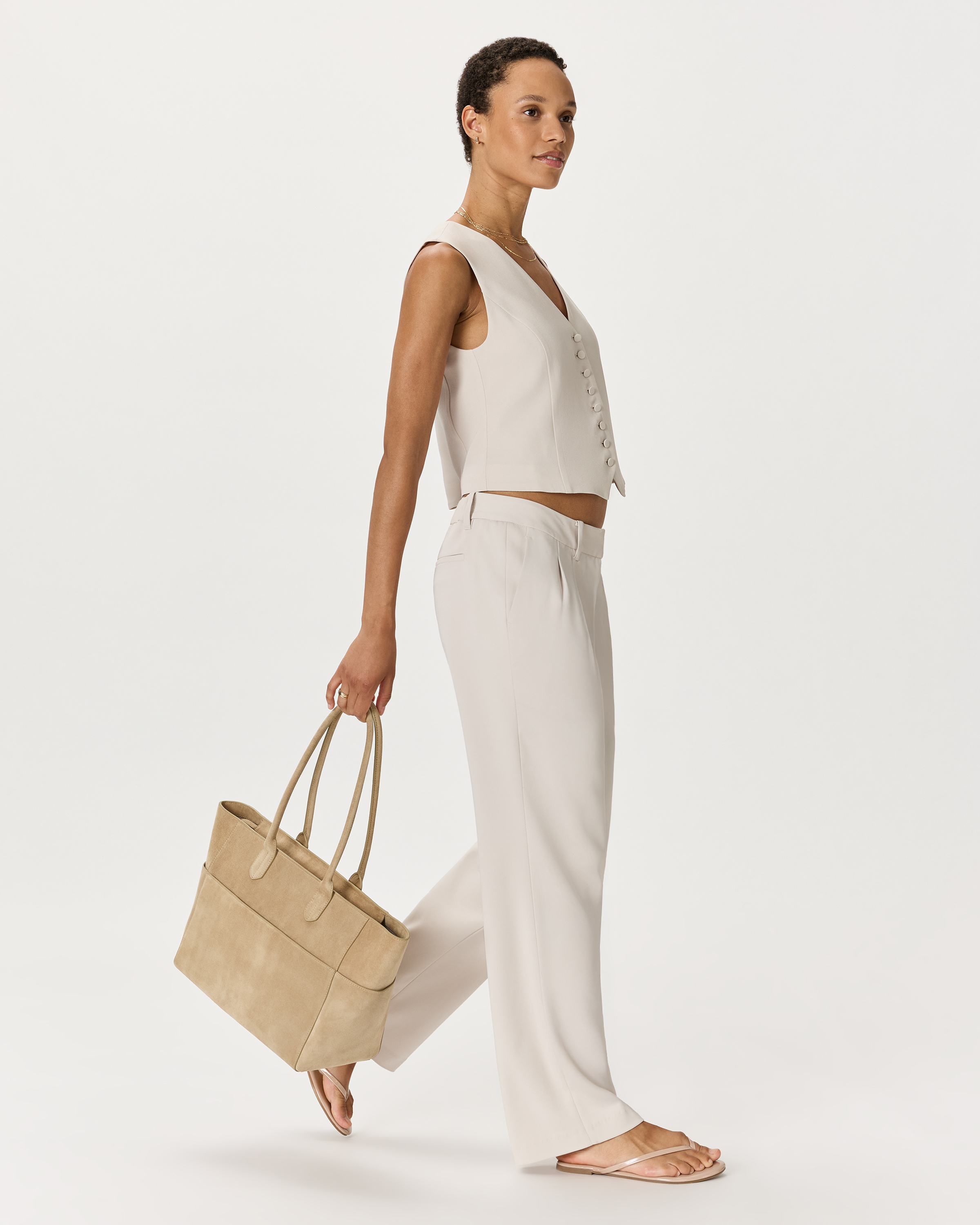 Italian Suede Shopper Tote — Image 18
