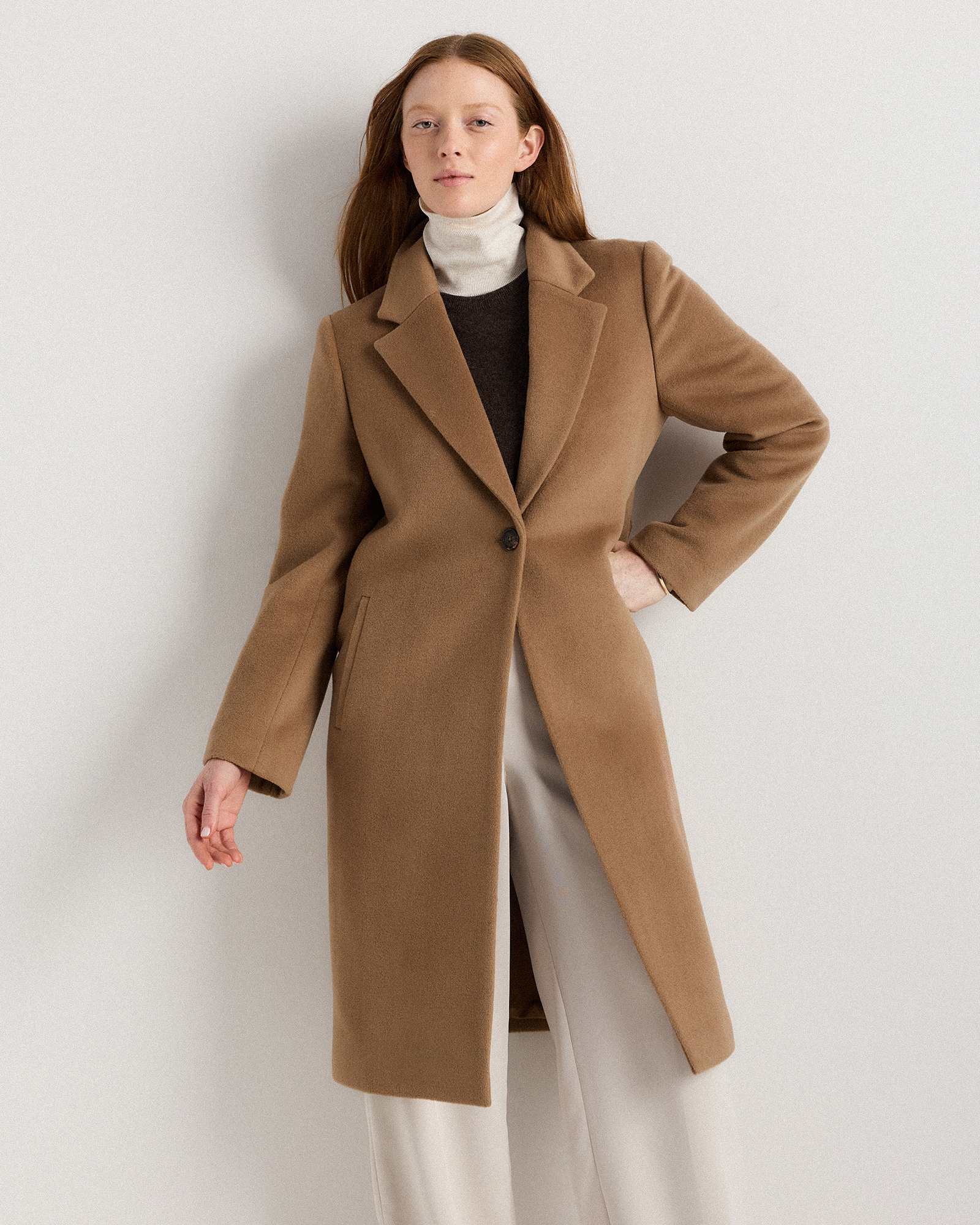 Wool Cashmere Classic Single-Breasted Coat — Image 7
