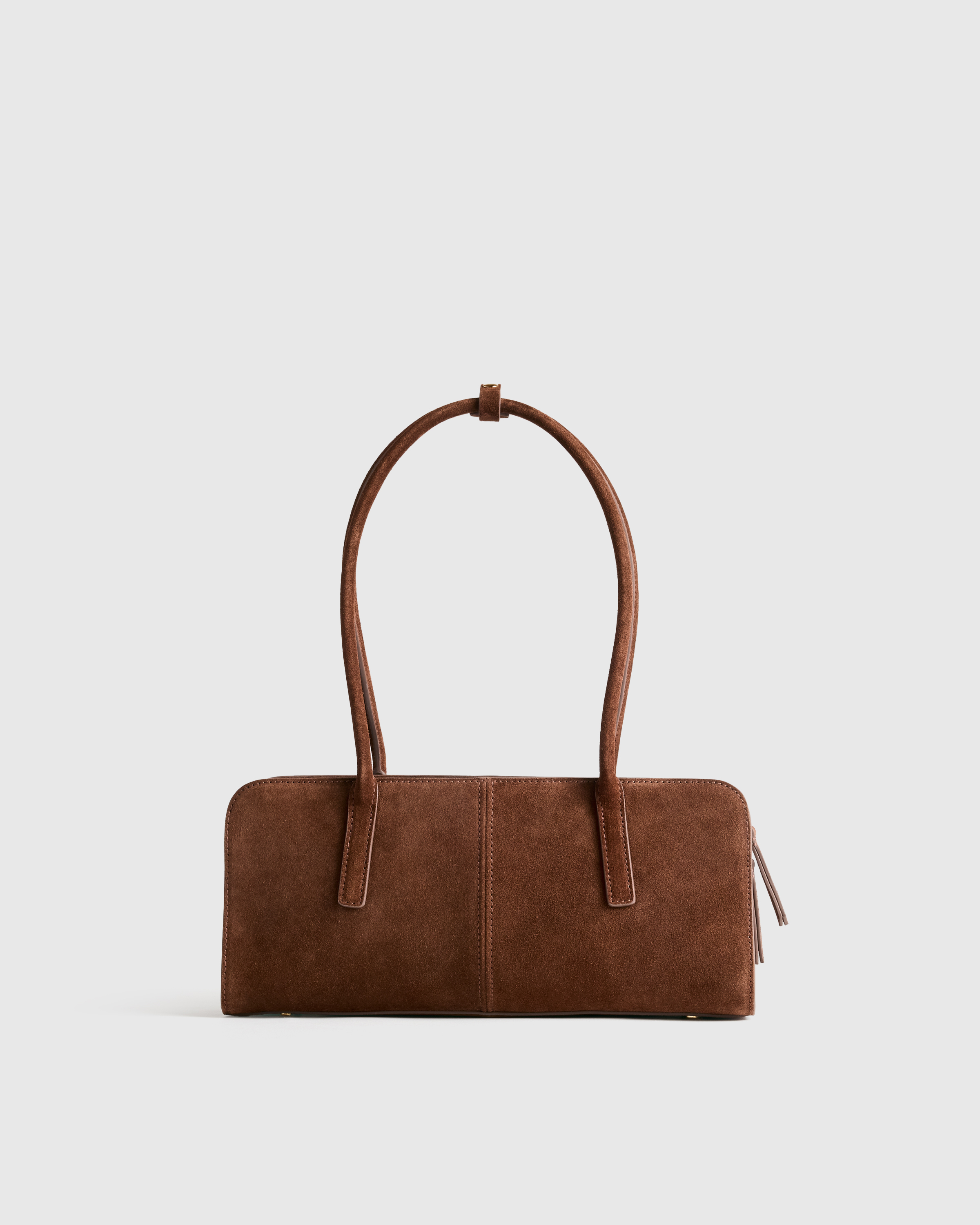 Italian Suede East-West Shoulder Bag — Image 14