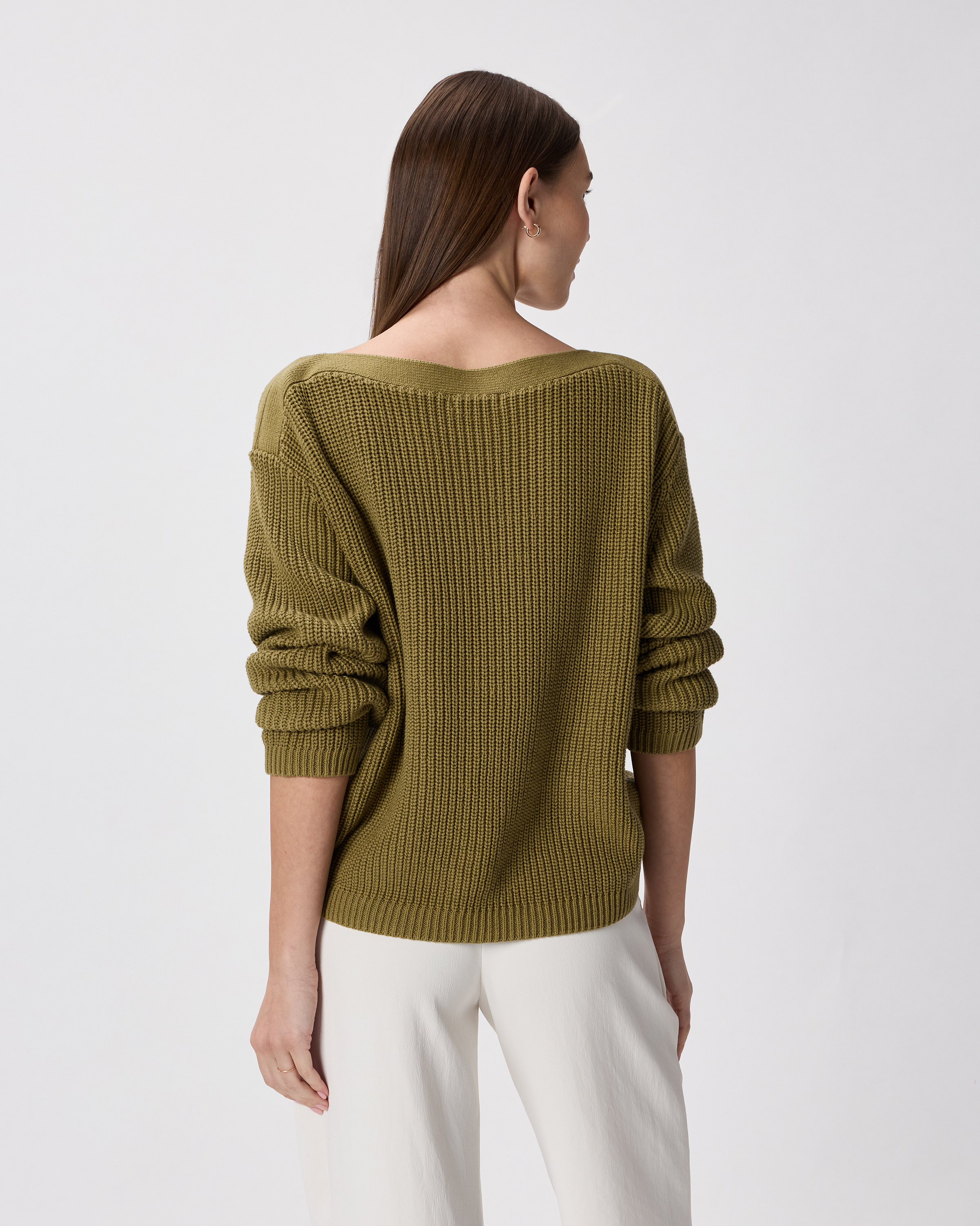 100% Organic Cotton Fisherman Boatneck Sweater — Image 11