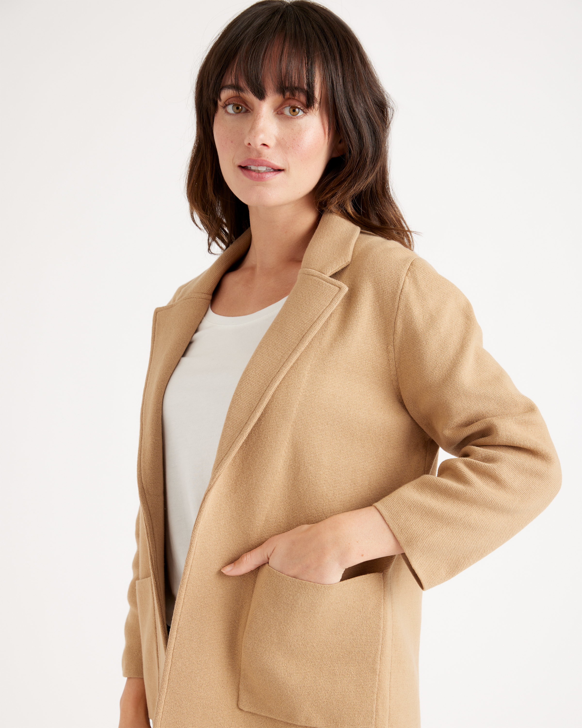 100% Organic Cotton Knit Blazer — Image 3