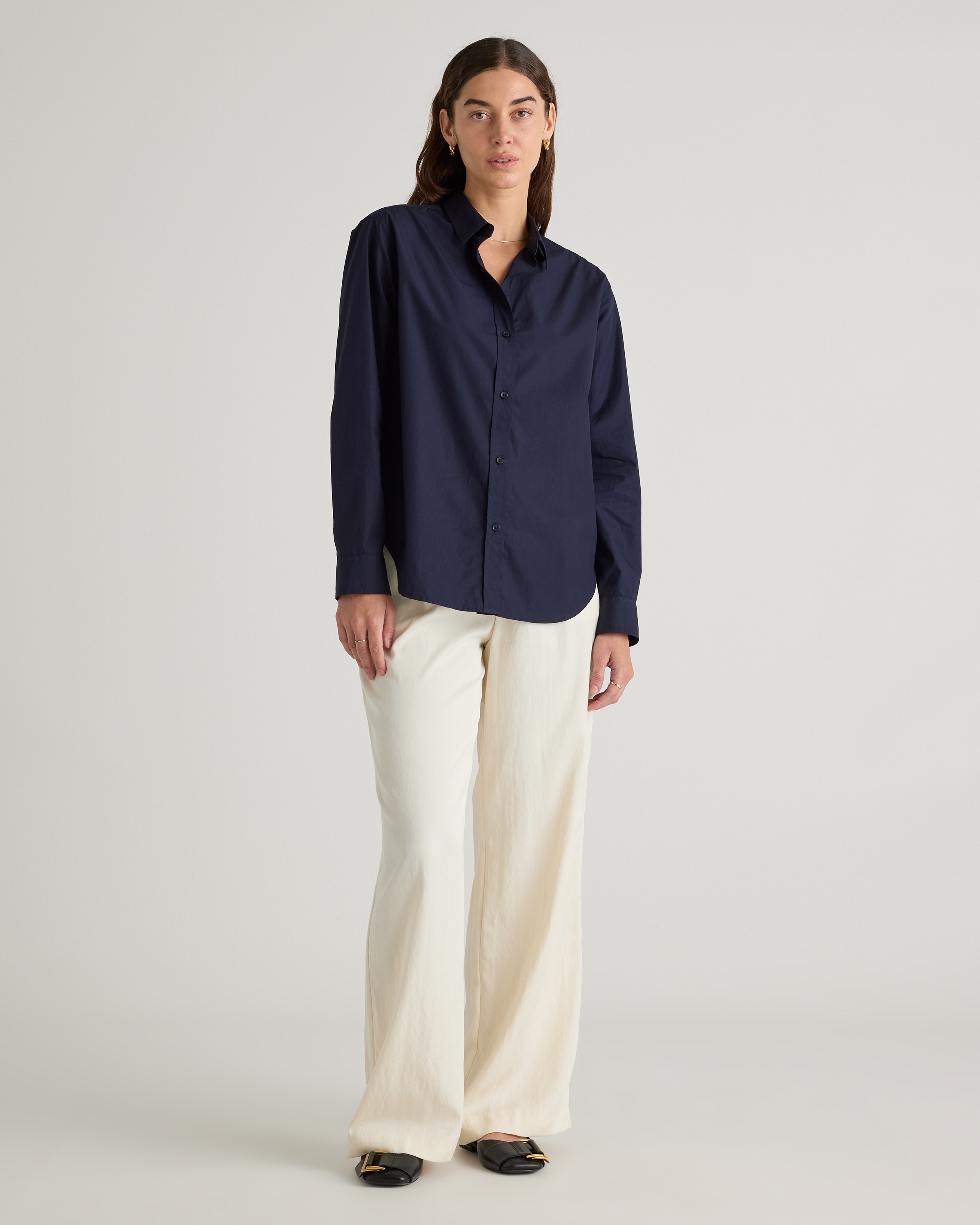 100% Organic Cotton Poplin Long Sleeve Shirt — Image 30