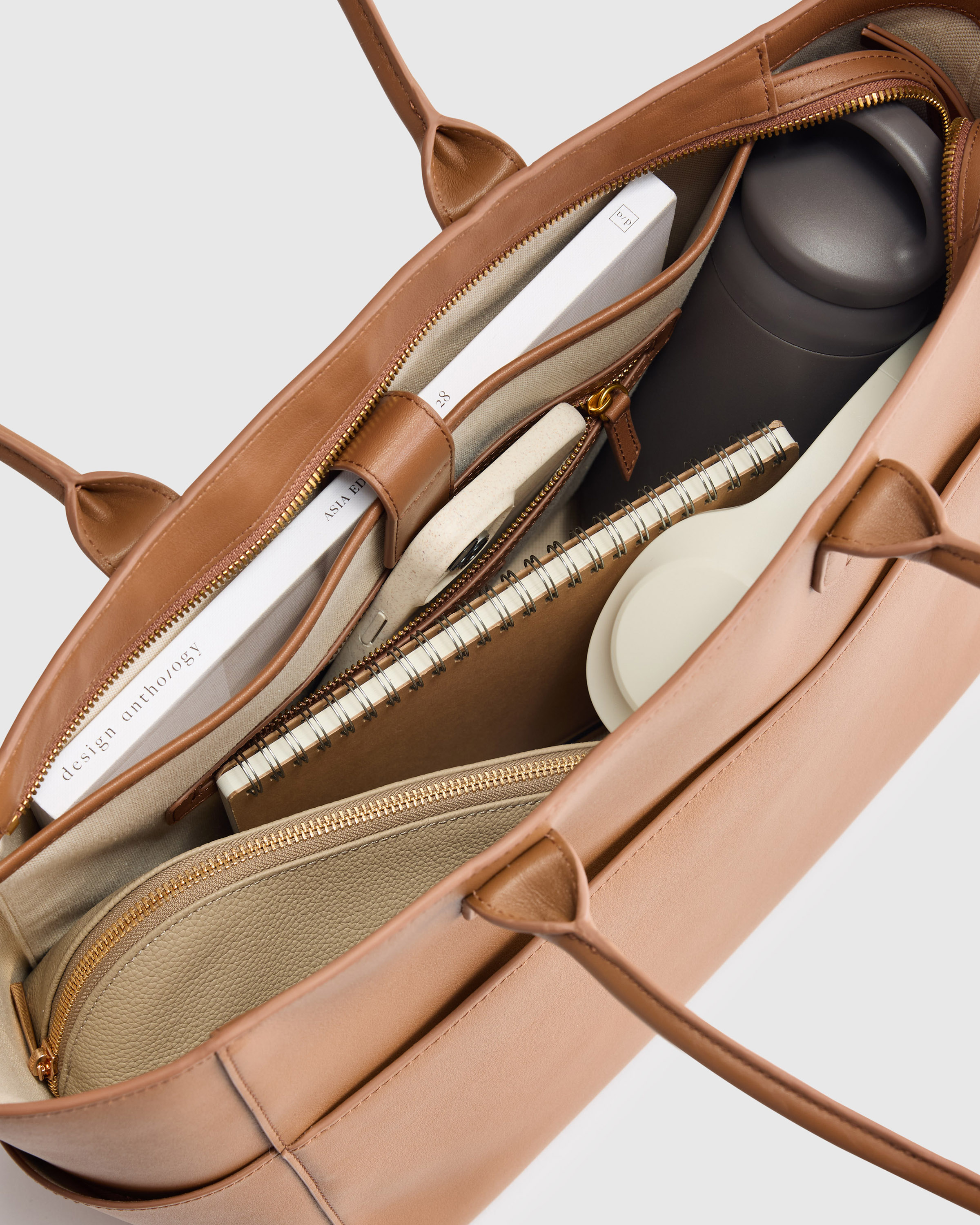 Italian Leather Shopper Tote — Image 7