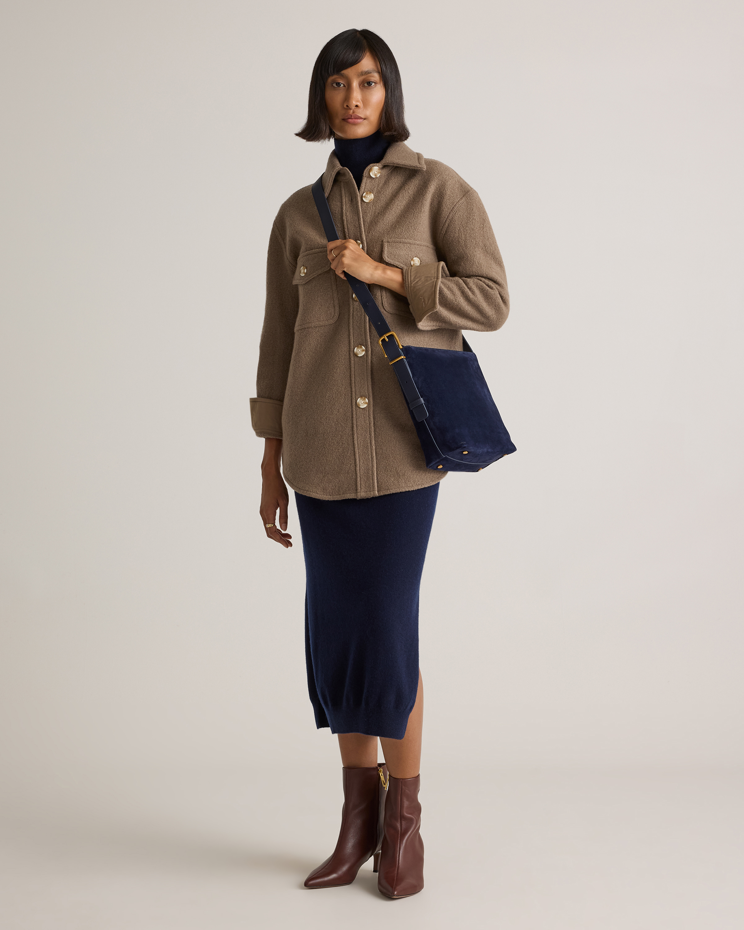 Italian Suede Bucket Crossbody — Image 20