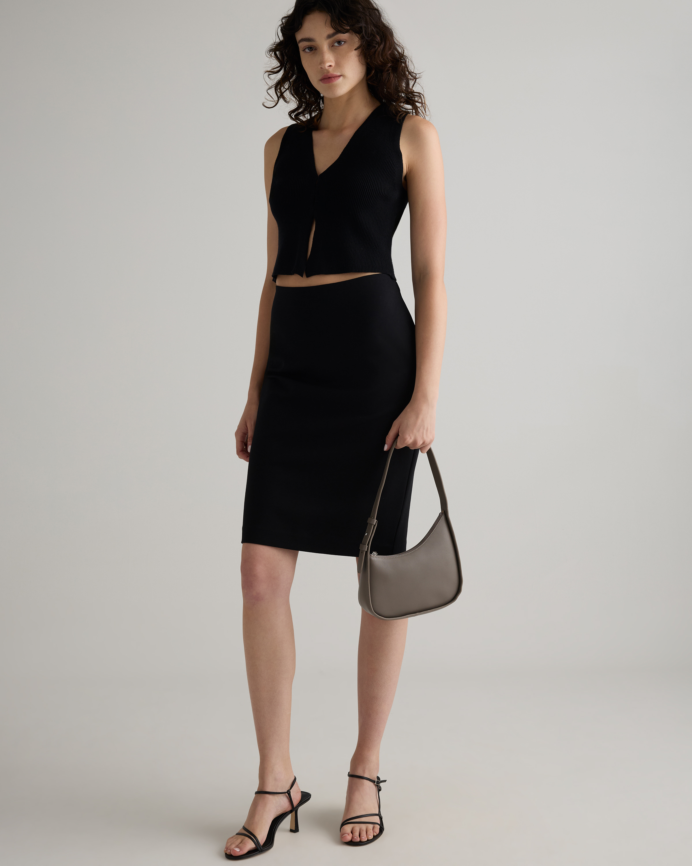 Italian Leather Asymmetrical Mini Shoulder Bag — Image 19