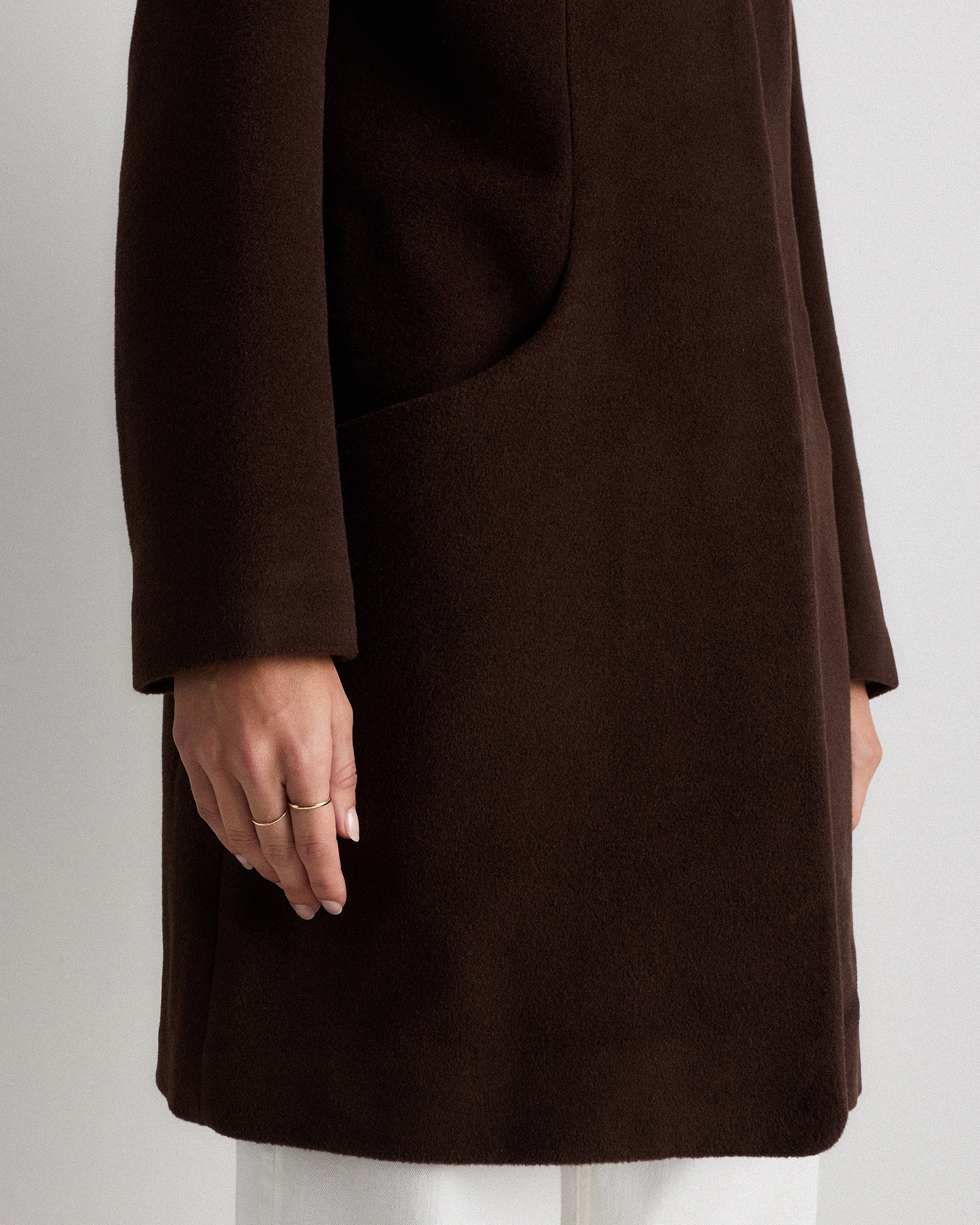 Wool Cashmere Cocoon Coat — Image 9