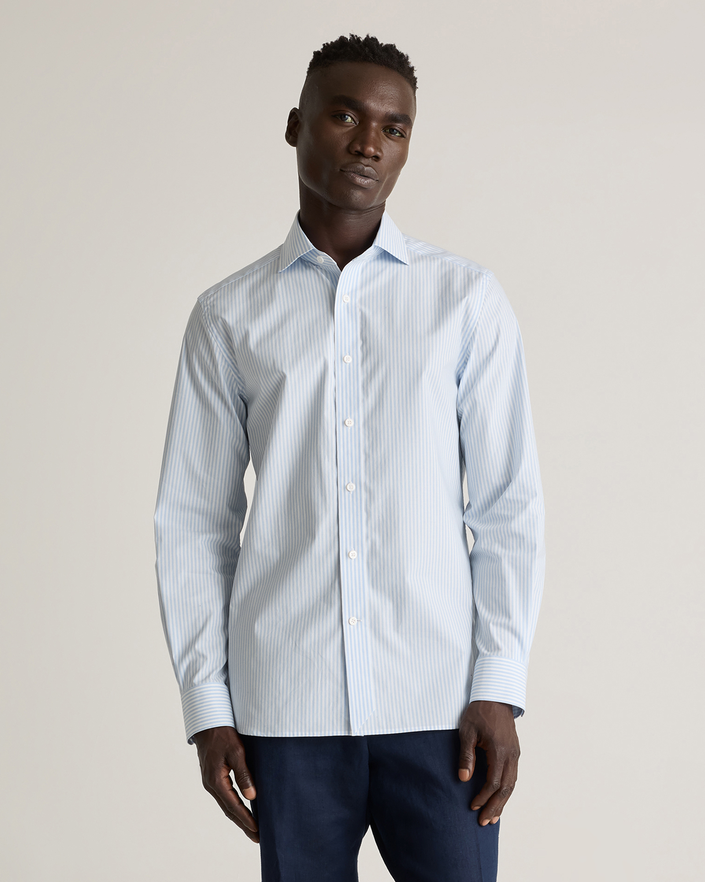 Organic Cotton Stretch Poplin Dress Shirt — Image 19