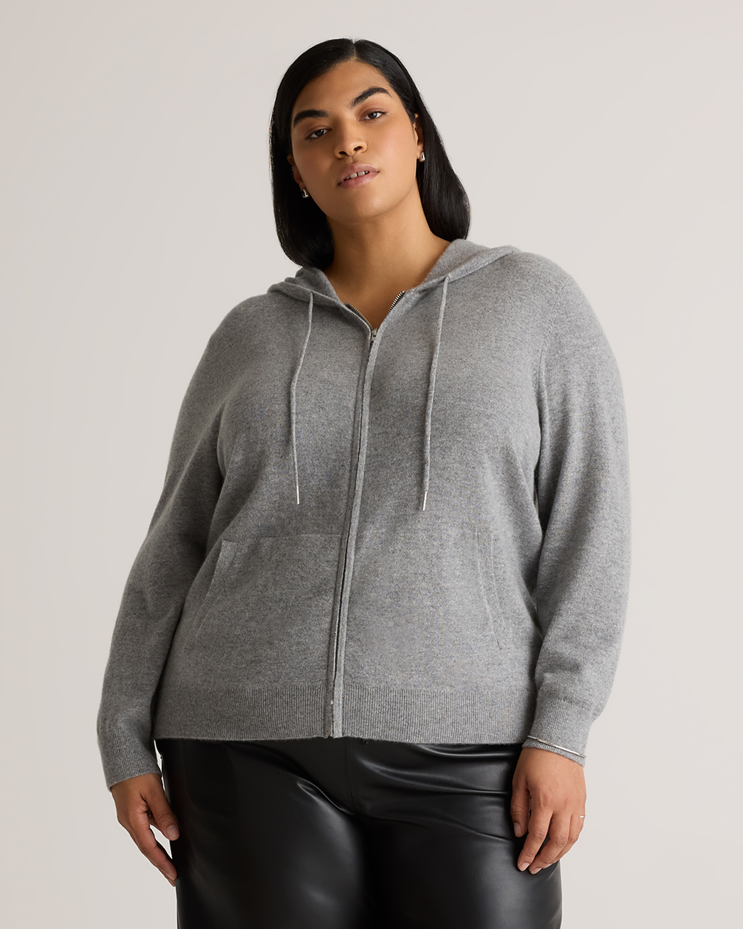 Mongolian Cashmere Full-Zip Hoodie — Image 22
