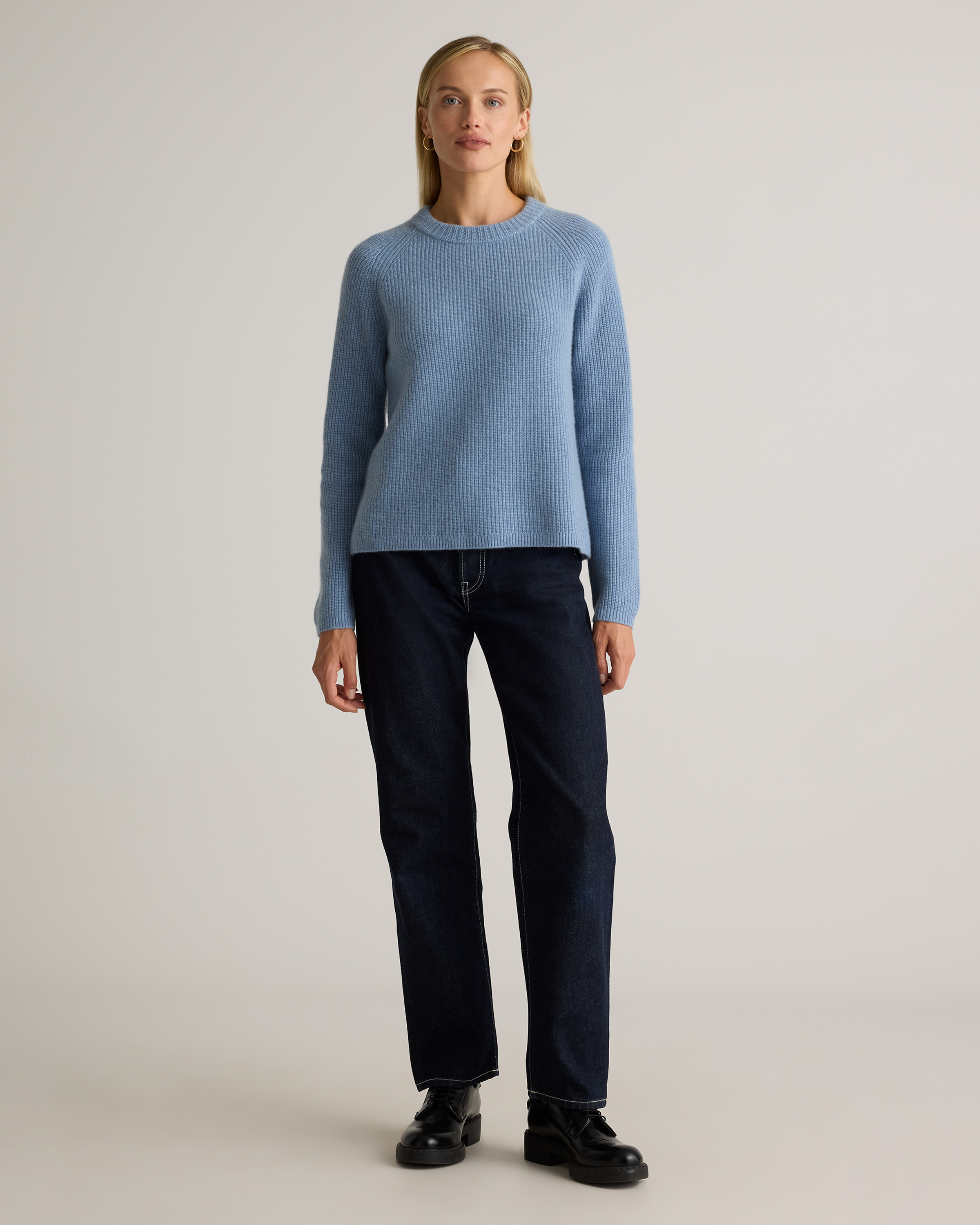 Mongolian Cashmere Fisherman Crewneck Sweater — Image 67