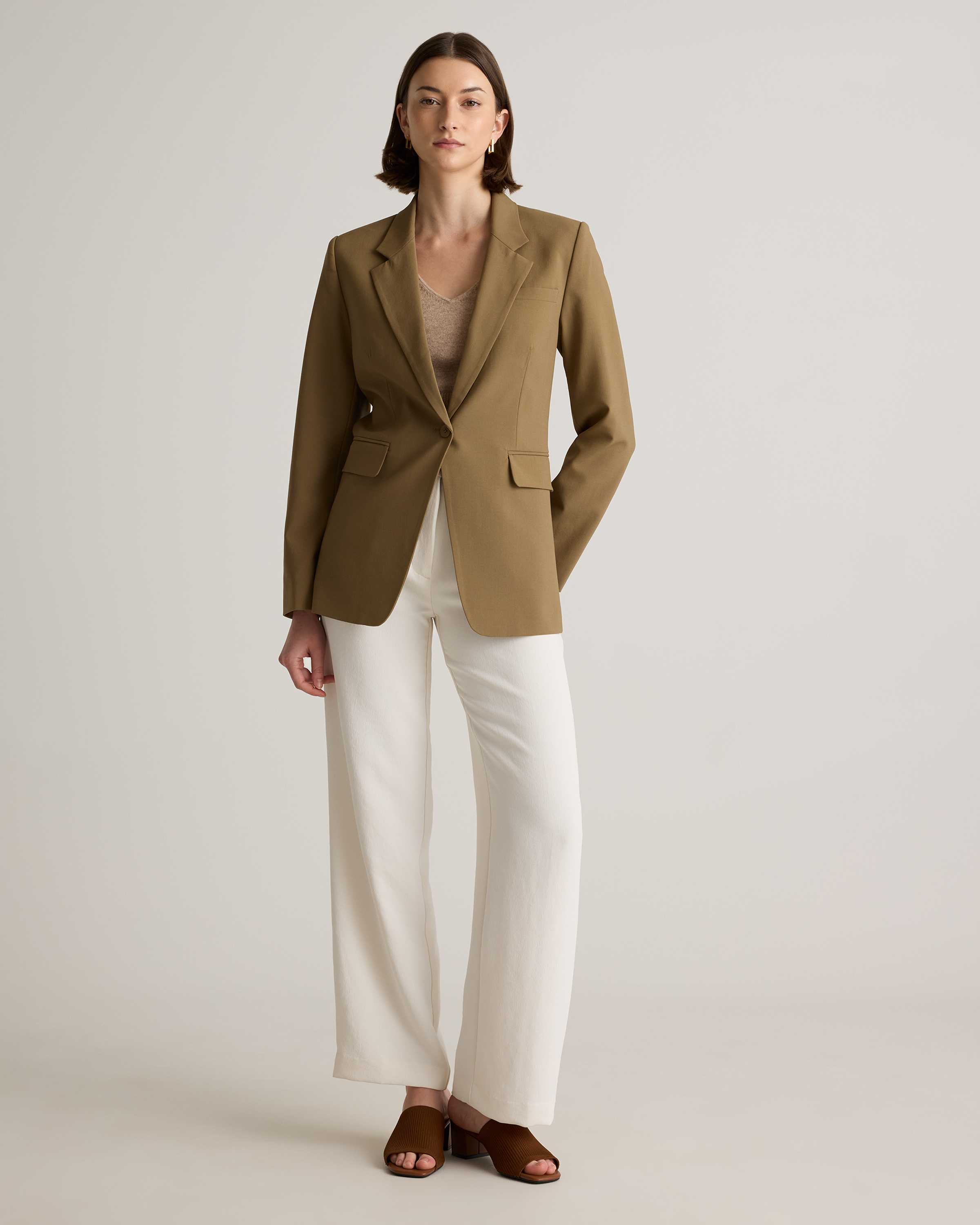 Italian Wool Long Blazer — Image 29