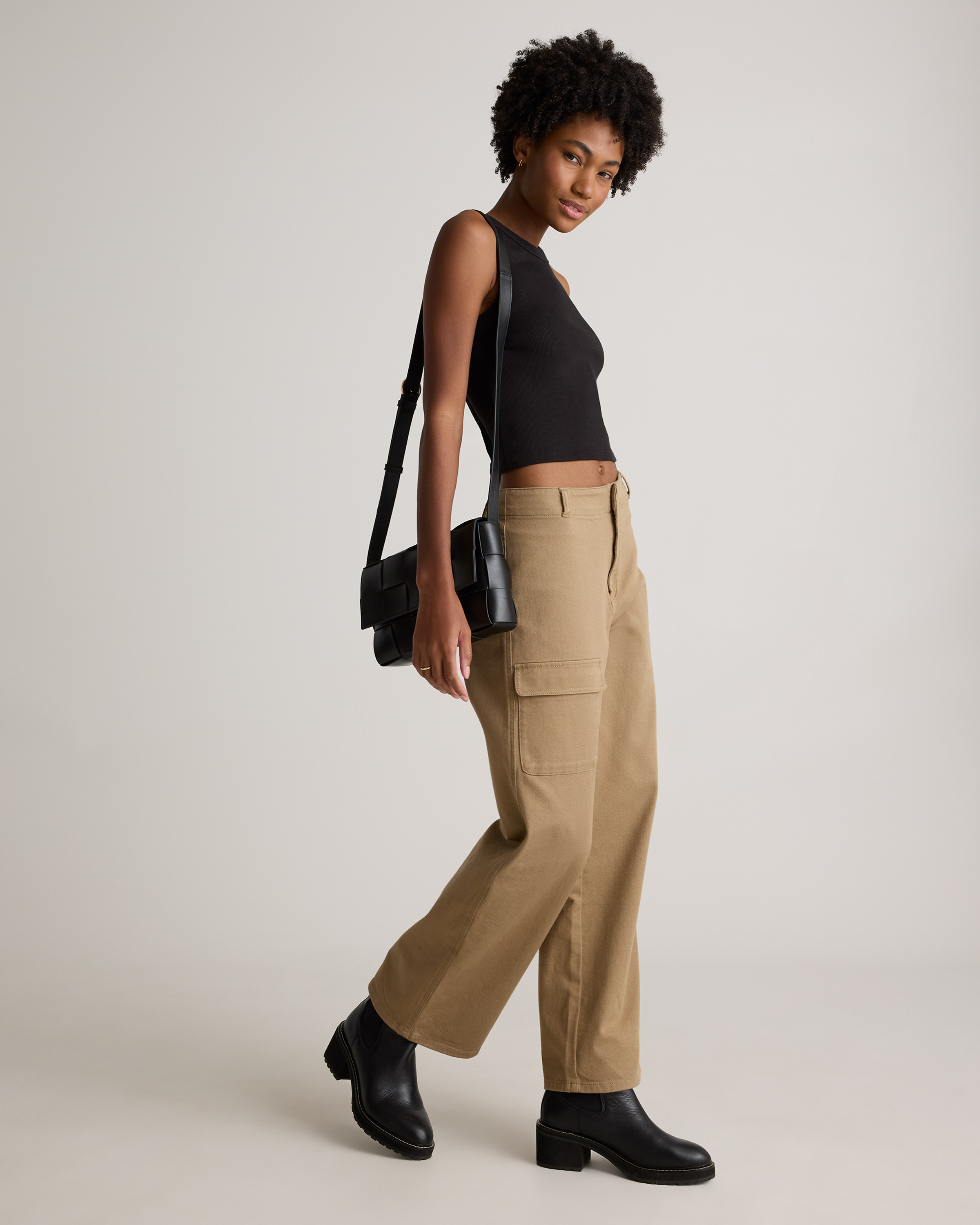 Organic Cotton Micro-Rib Cropped Cutaway Tank (3-Pack) — Image 4