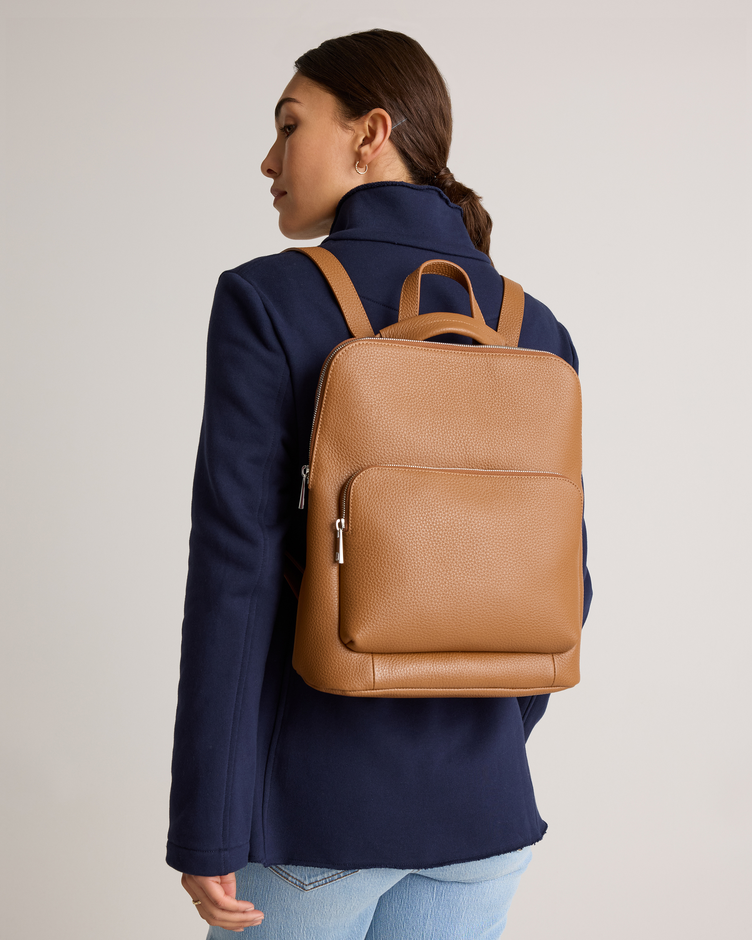 Italian Leather Convertible Backpack — Image 6
