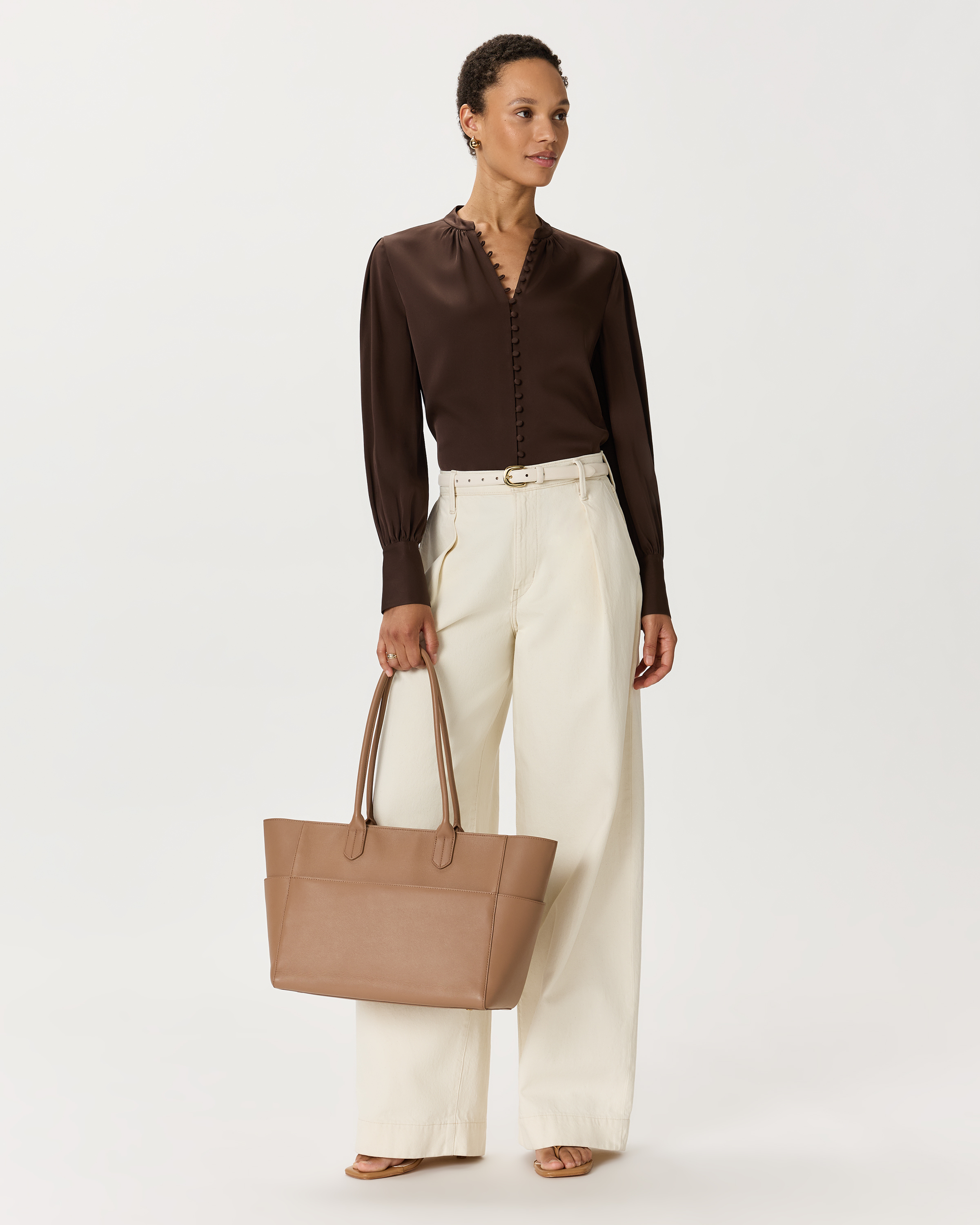 Italian Leather Shopper Tote — Image 13