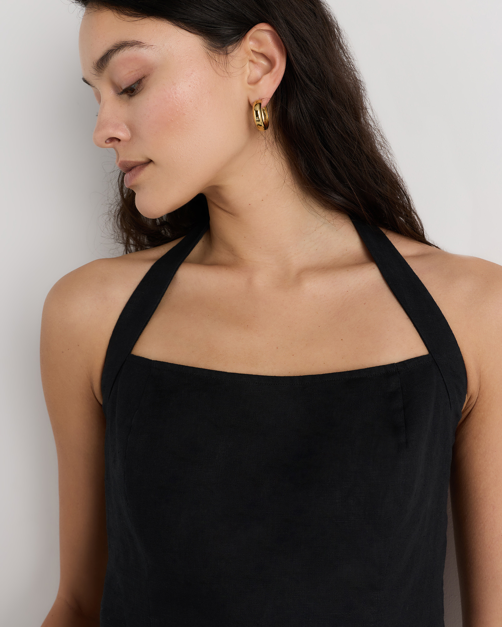 100% European Linen Halter Top — Image 4