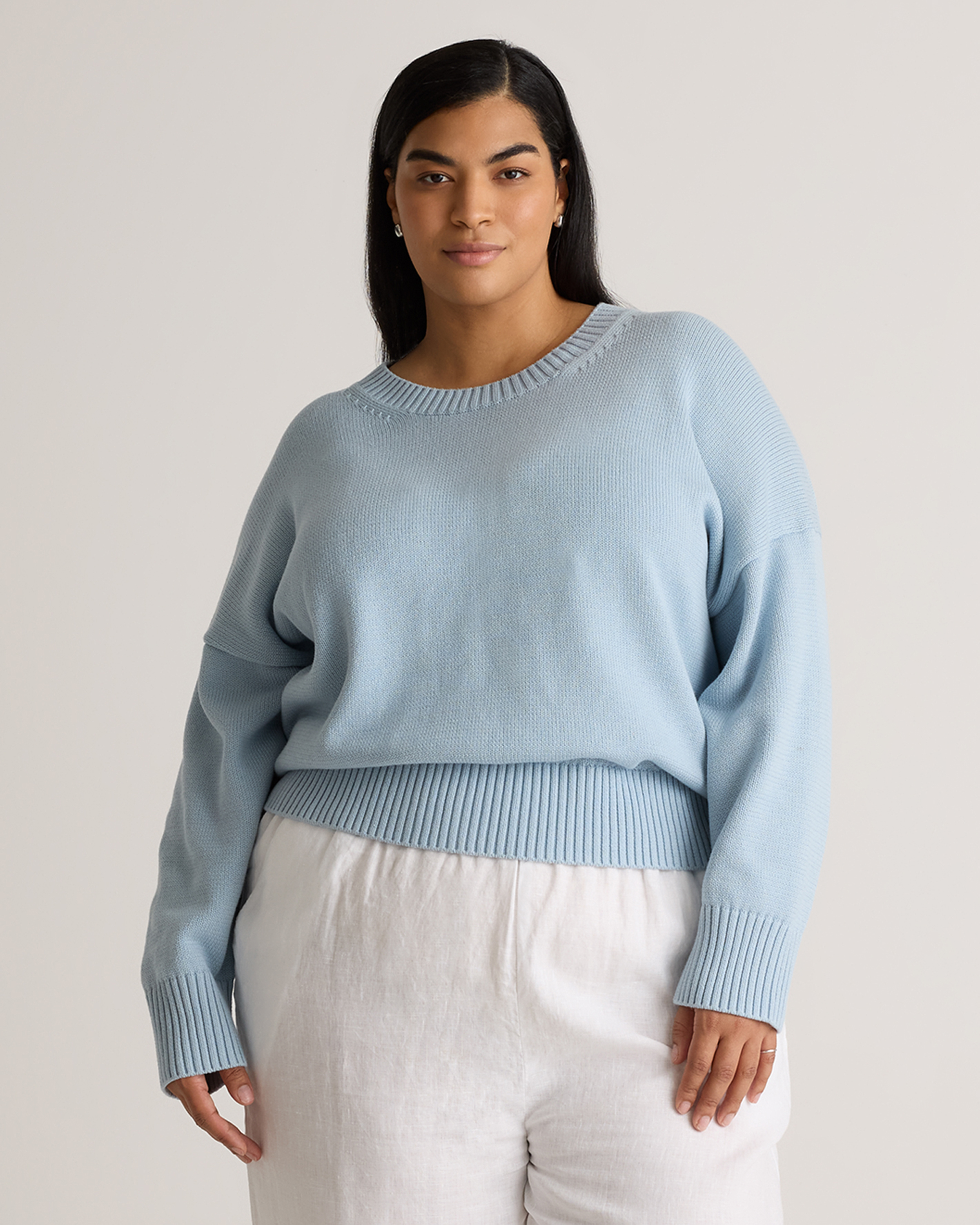 100% Organic Cotton Boyfriend Crew Sweater — Image 19