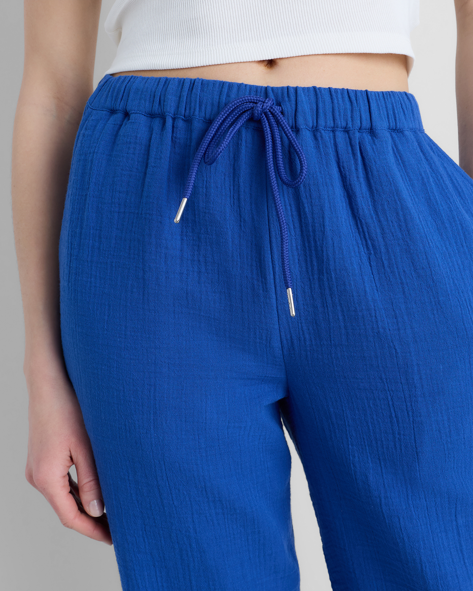 100% Organic Cotton Gauze Straight Leg Pants — Image 4