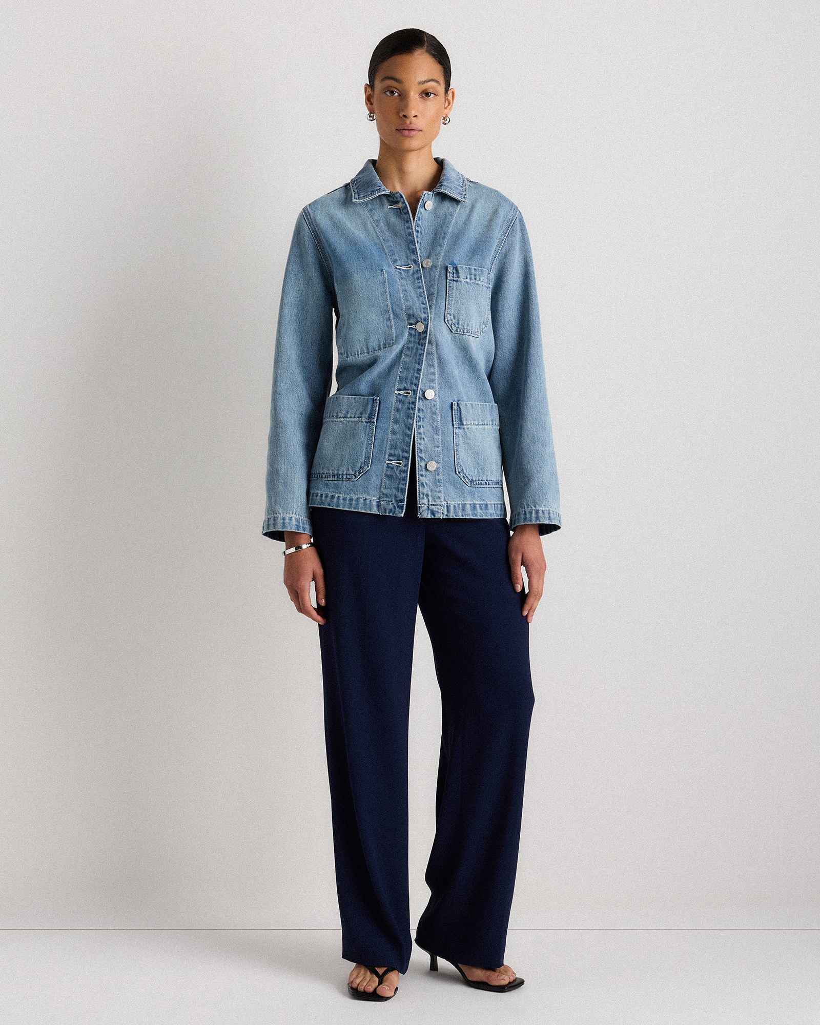 100% Organic Cotton Denim Chore Jacket — Image 21