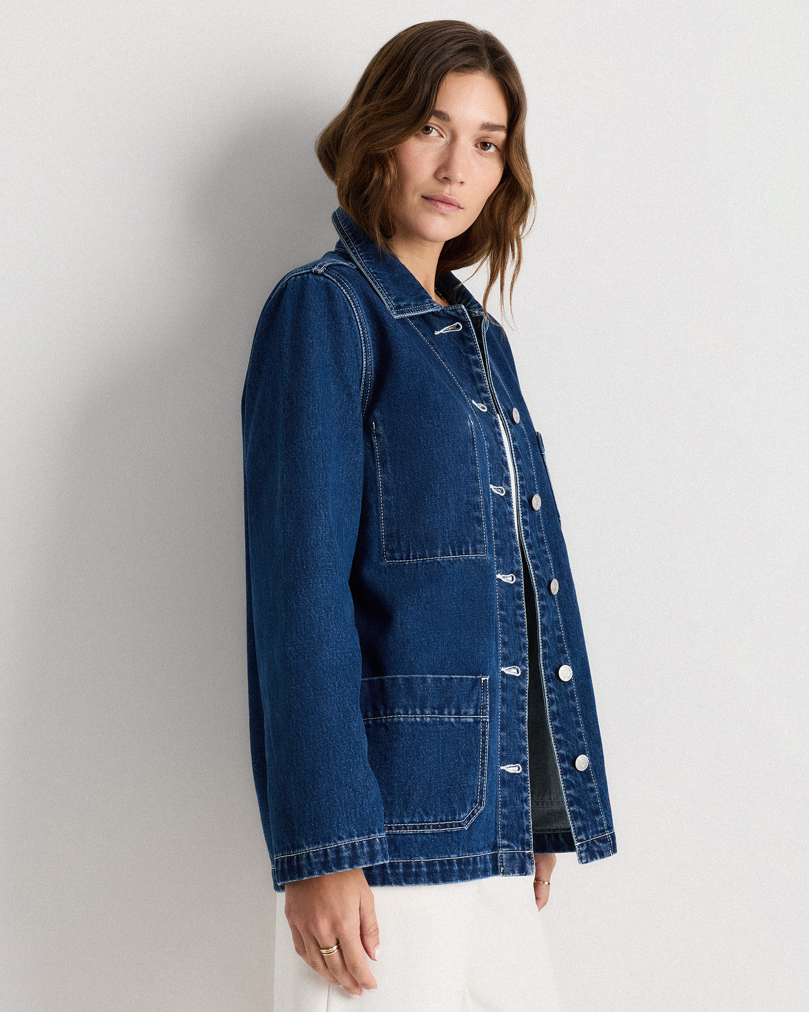 100% Organic Cotton Denim Chore Jacket — Image 19