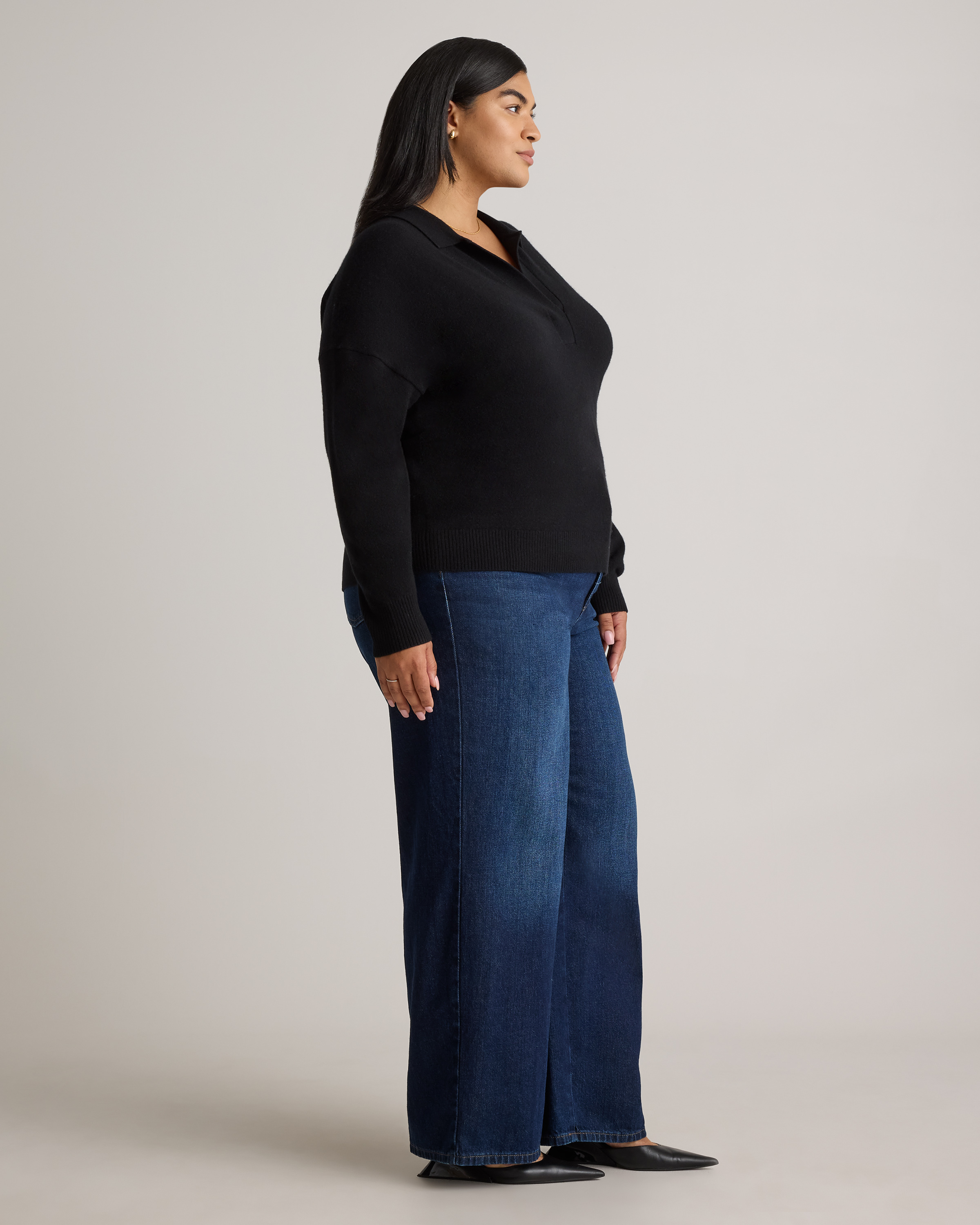 Mongolian Cashmere Polo Sweater — Image 11