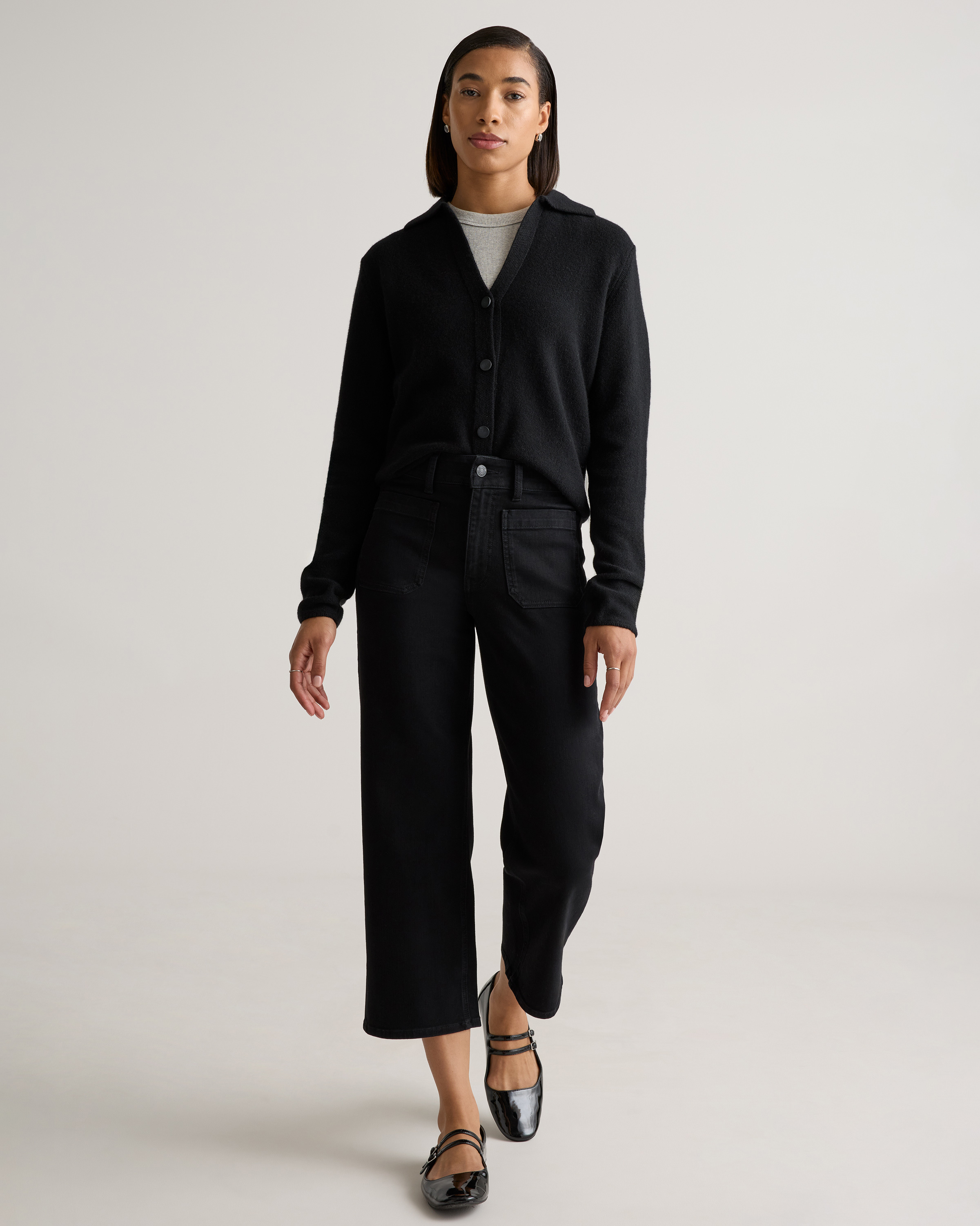 Bella Stretch Patch Pocket Wide Leg Jeans — Image 24