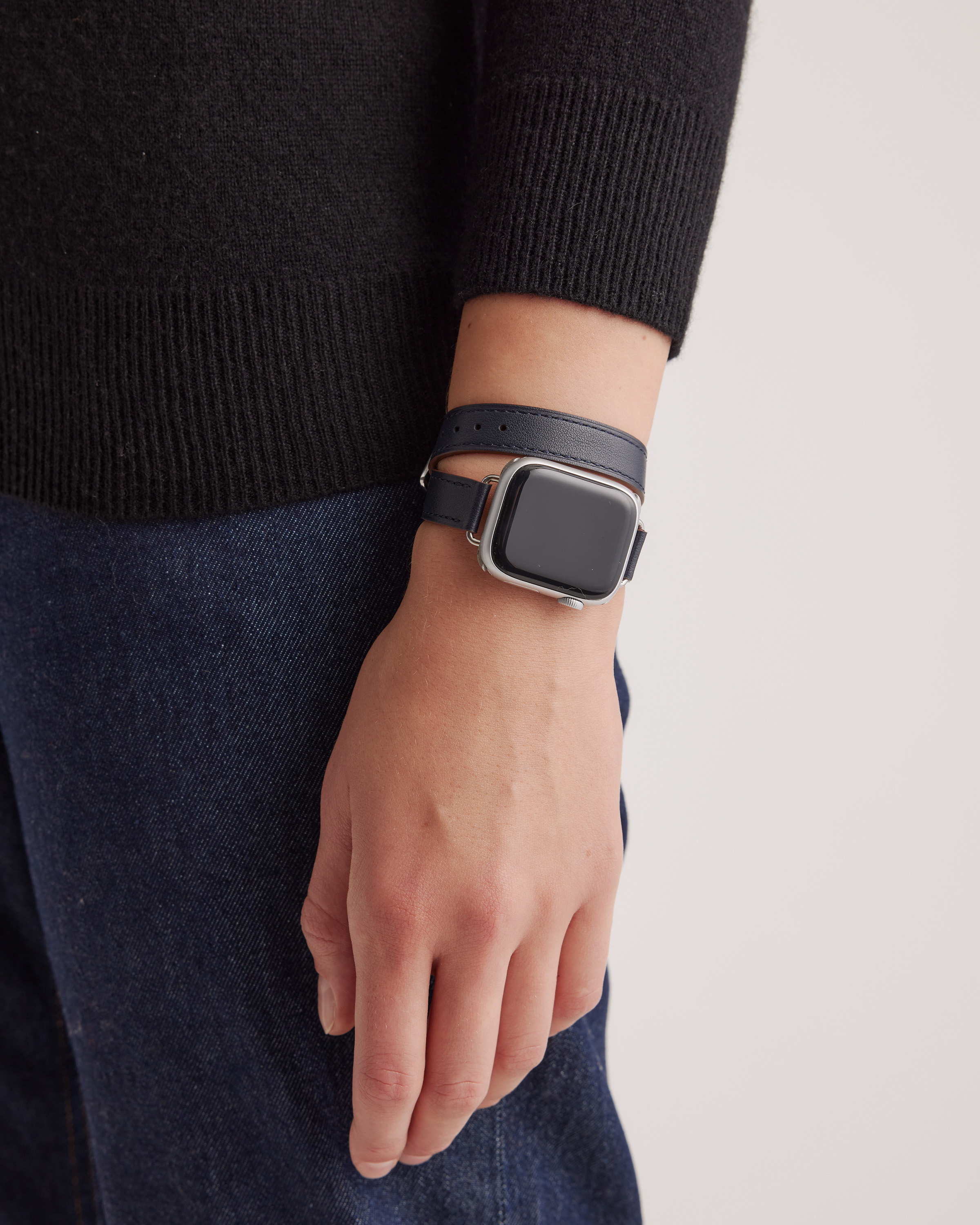 Leather Double Wrap Smartwatch Band — Image 7