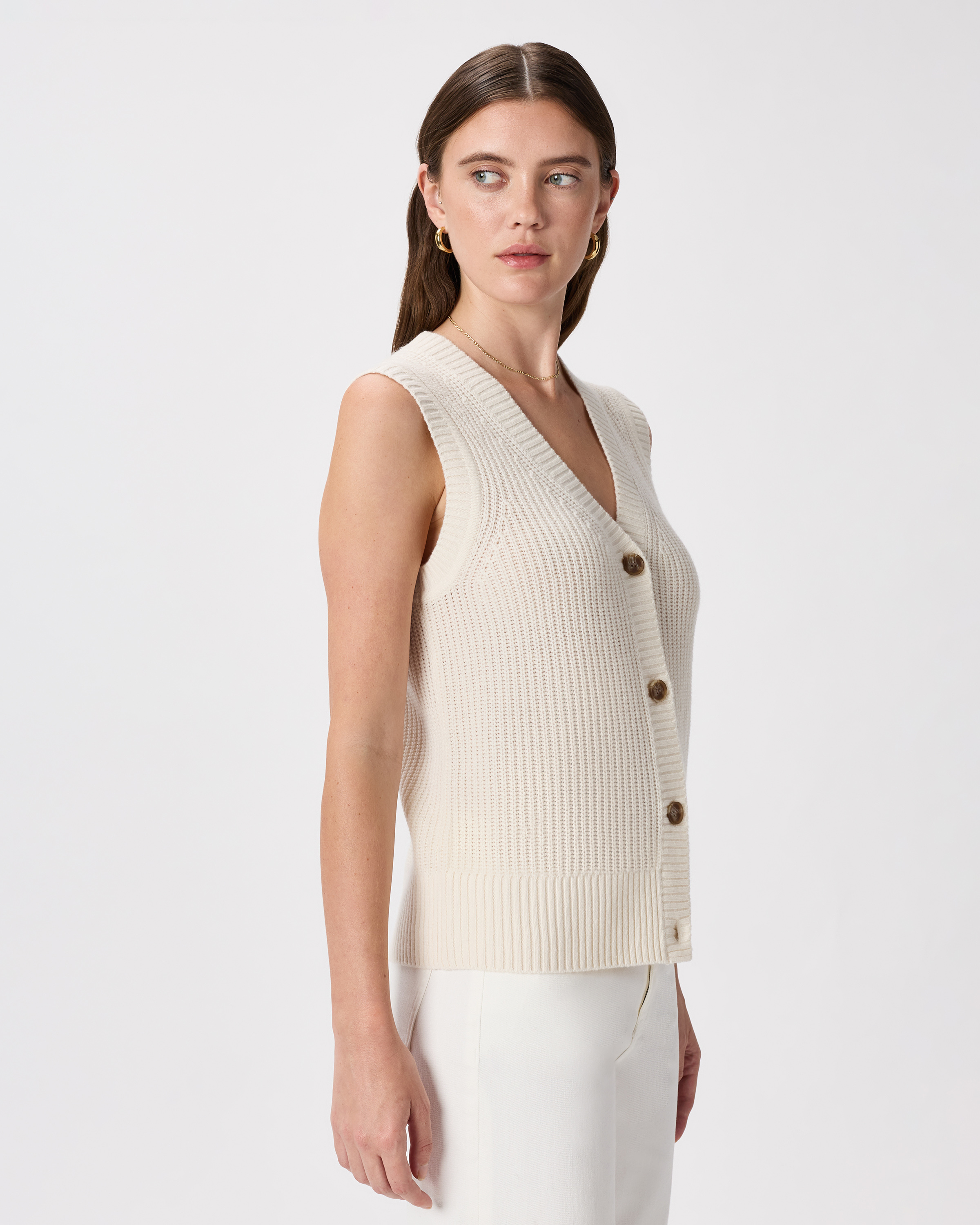 Mongolian Cashmere Fisherman Sweater Vest — Image 11
