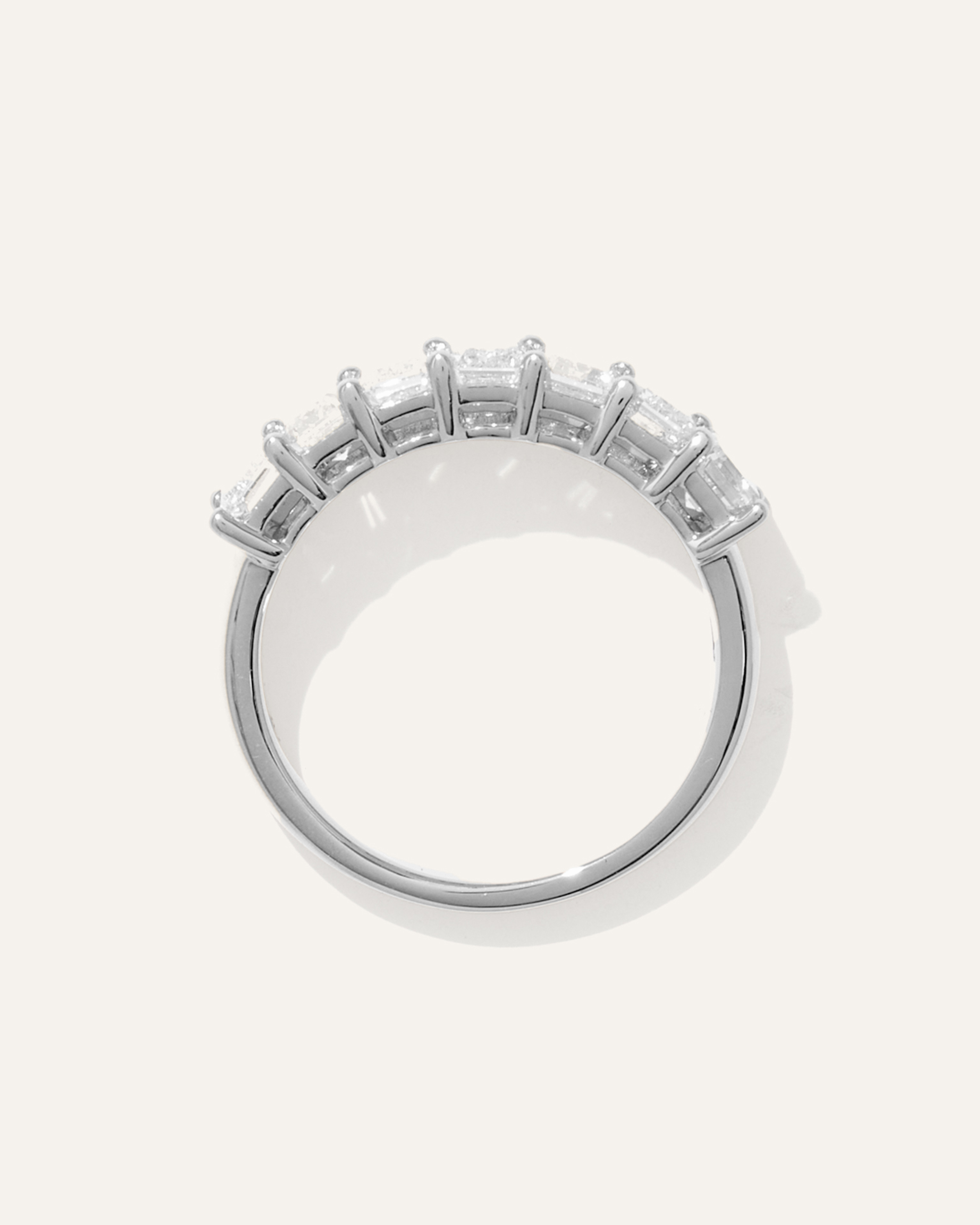 Lab Grown Diamond Emerald Seven Stone Band — Image 9