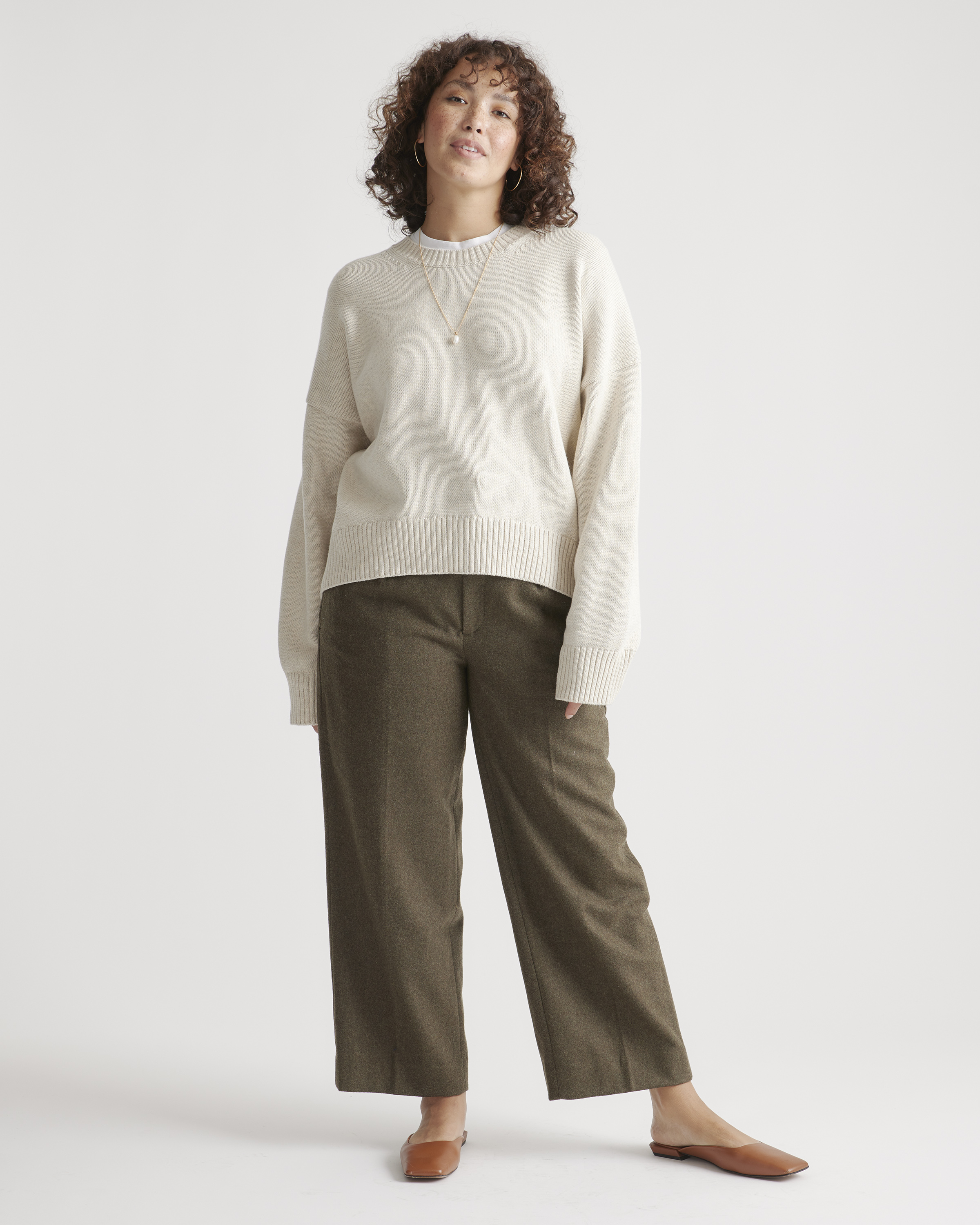 100% Organic Cotton Boyfriend Crew Sweater — Image 36