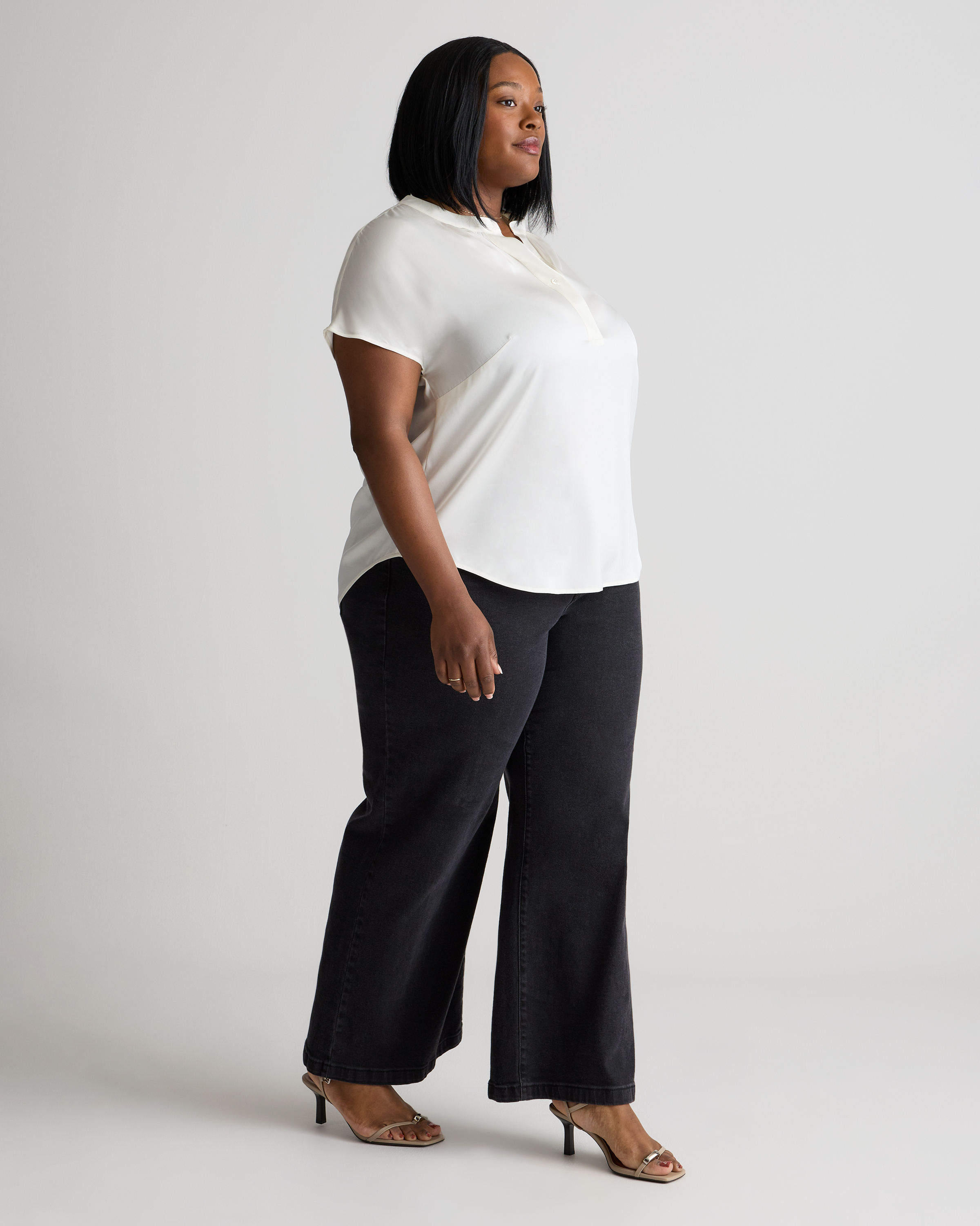Washable Stretch Silk Dolman Sleeve Blouse — Image 13
