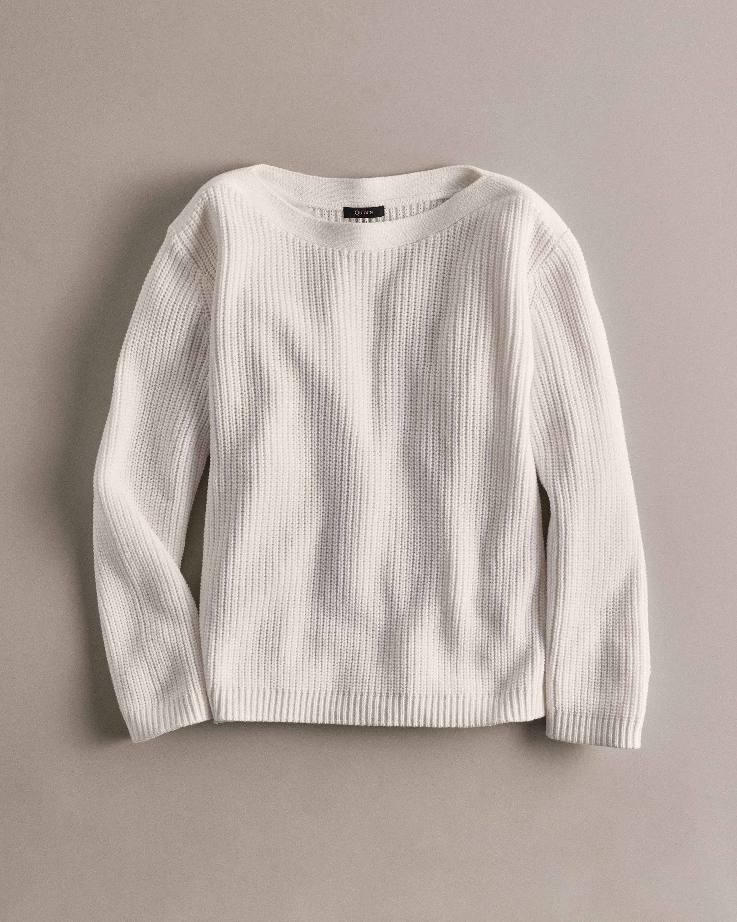 100% Organic Cotton Fisherman Boatneck Sweater — Image 6